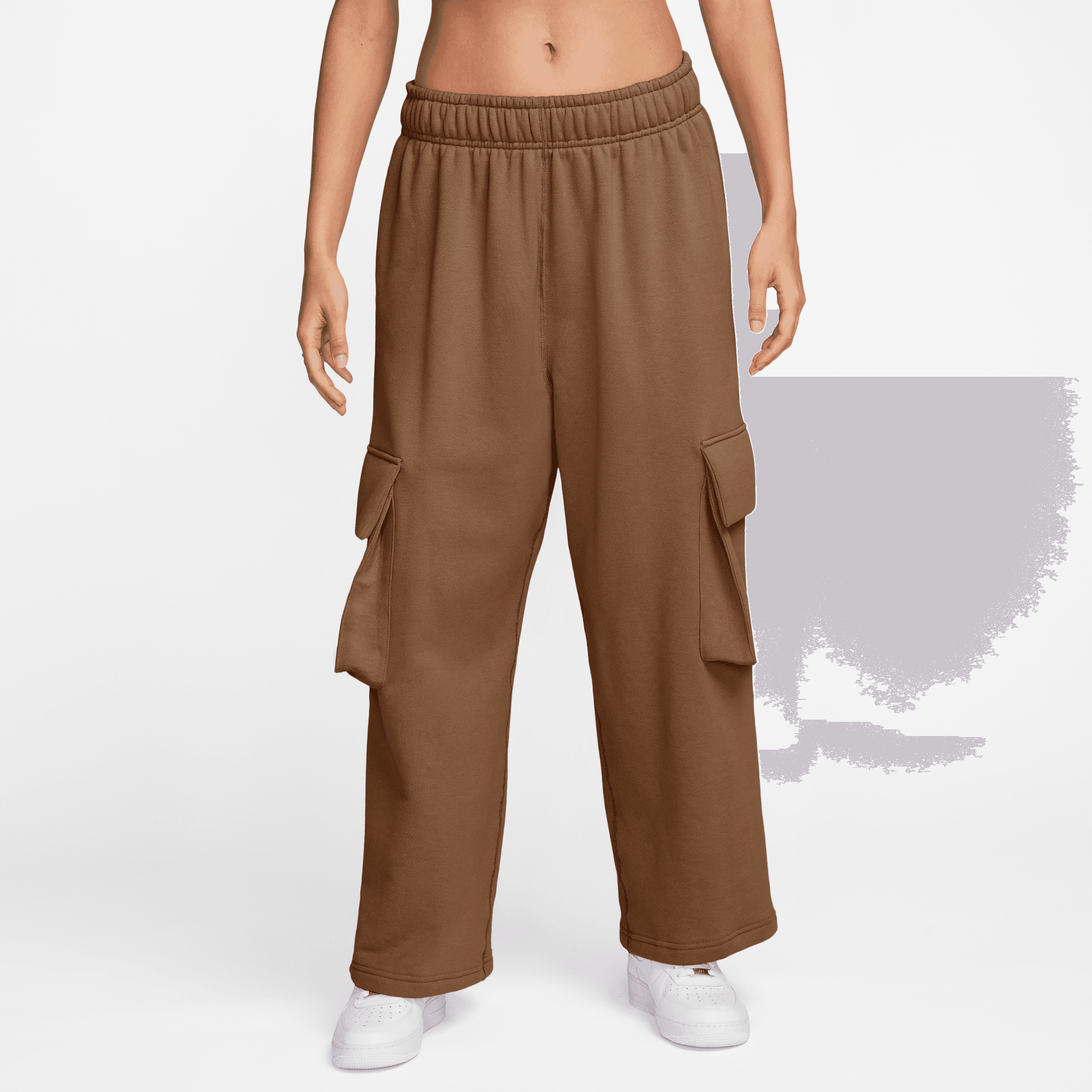 NIKE SPORTSWEAR WOMEN'S LOW-RISE OVERSIZED FRENCH OPEN-HEM TERRY PANTS