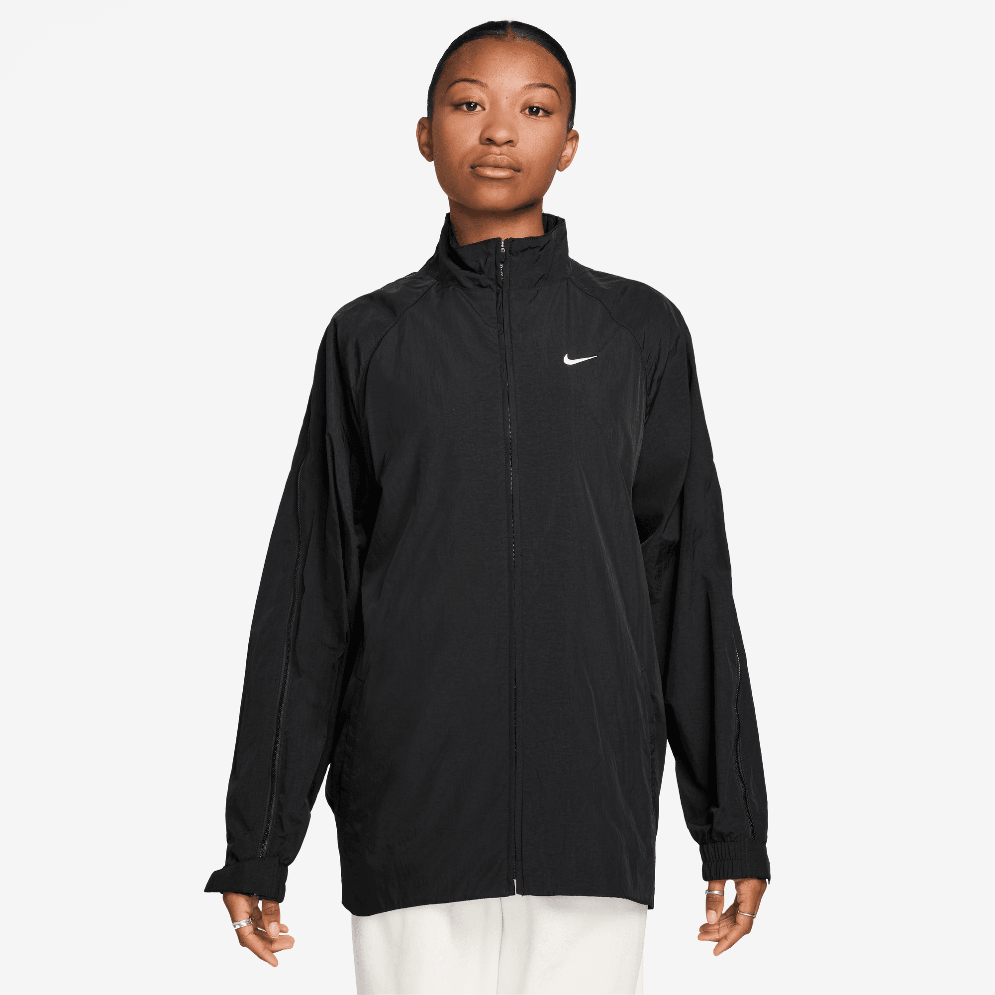 AS W NSW CLLCTN RPL ZIP JKT O BLACK/WHITE – Park Access