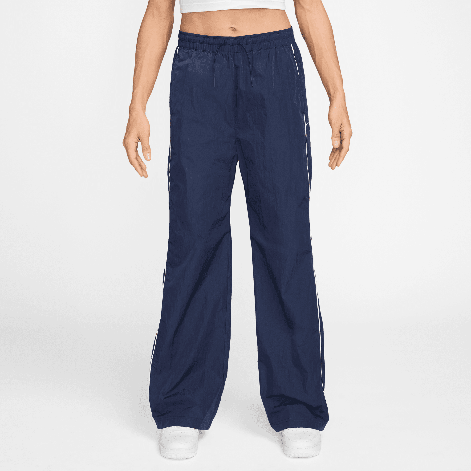 NIKE WINDRUNNER WOMEN'S HIGH-WAISTED WOVEN OPEN-HEM PANTS