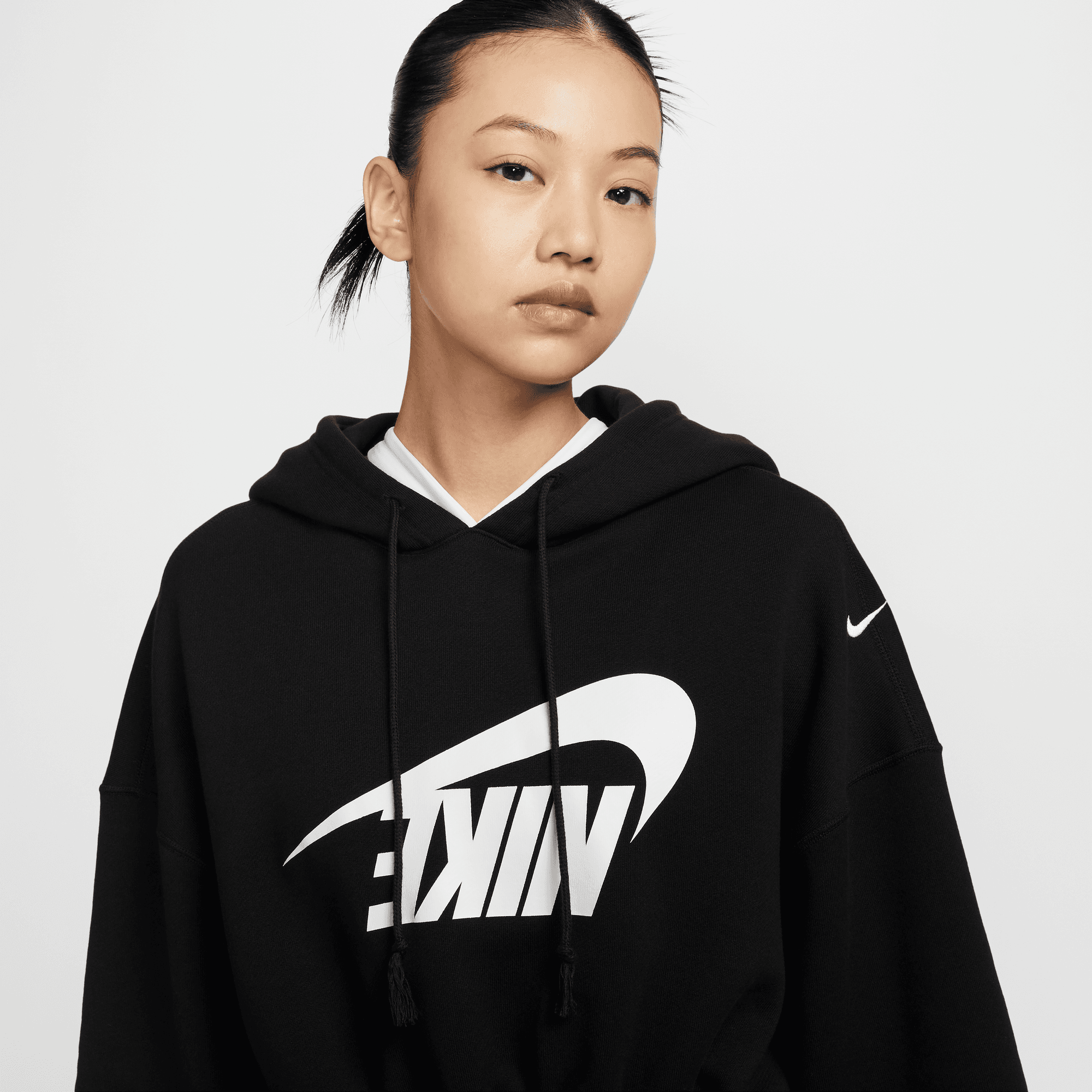 NIKE SPORTSWEAR WOMEN'S OVERSIZED CROPPED FRENCH TERRY PULLOVER HOODIE