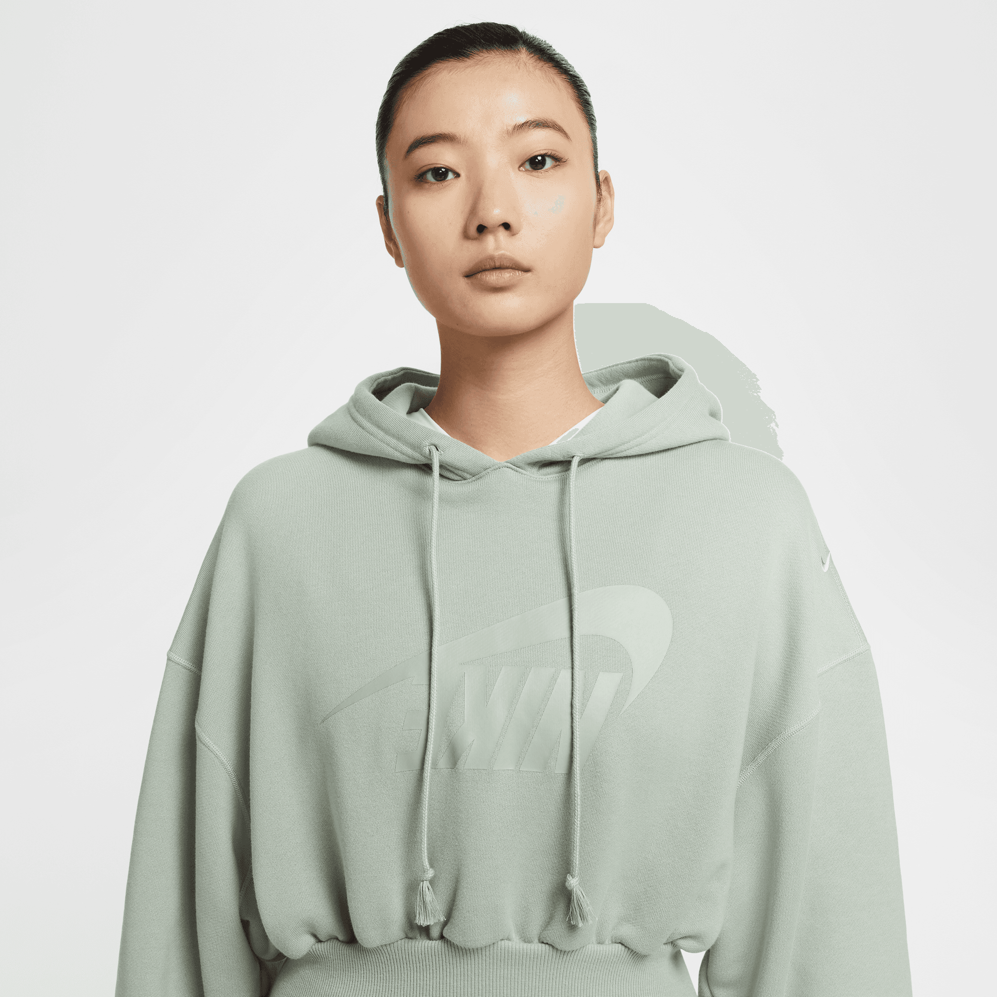 NIKE SPORTSWEAR WOMEN'S OVERSIZED CROPPED FRENCH TERRY PULLOVER HOODIE