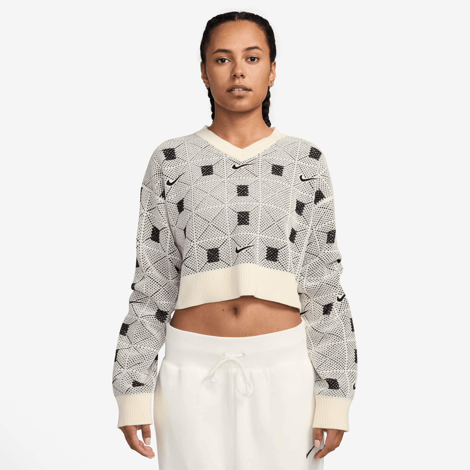 NAOMI OSAKA WOMEN'S ENGINEERED KNIT SWEATER