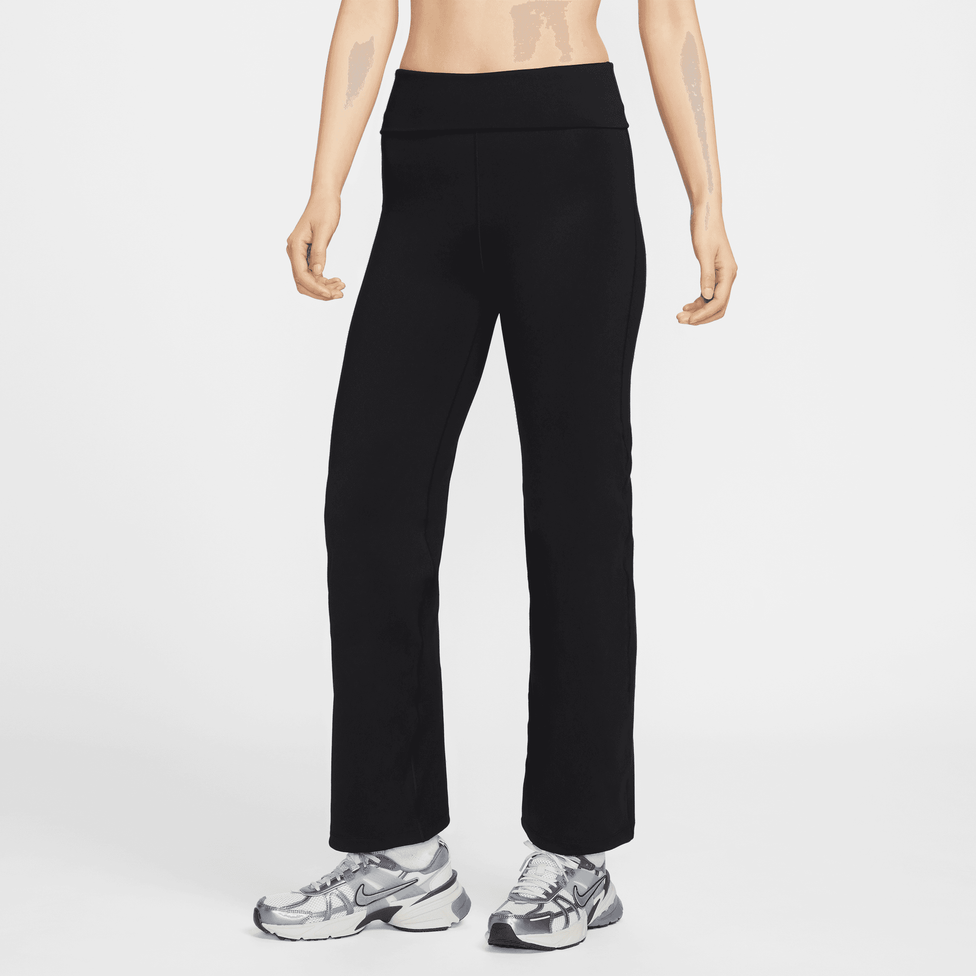 NIKE ONE WOMEN'S DRI-FIT HIGH-WAISTED FOLD-OVER PANTS