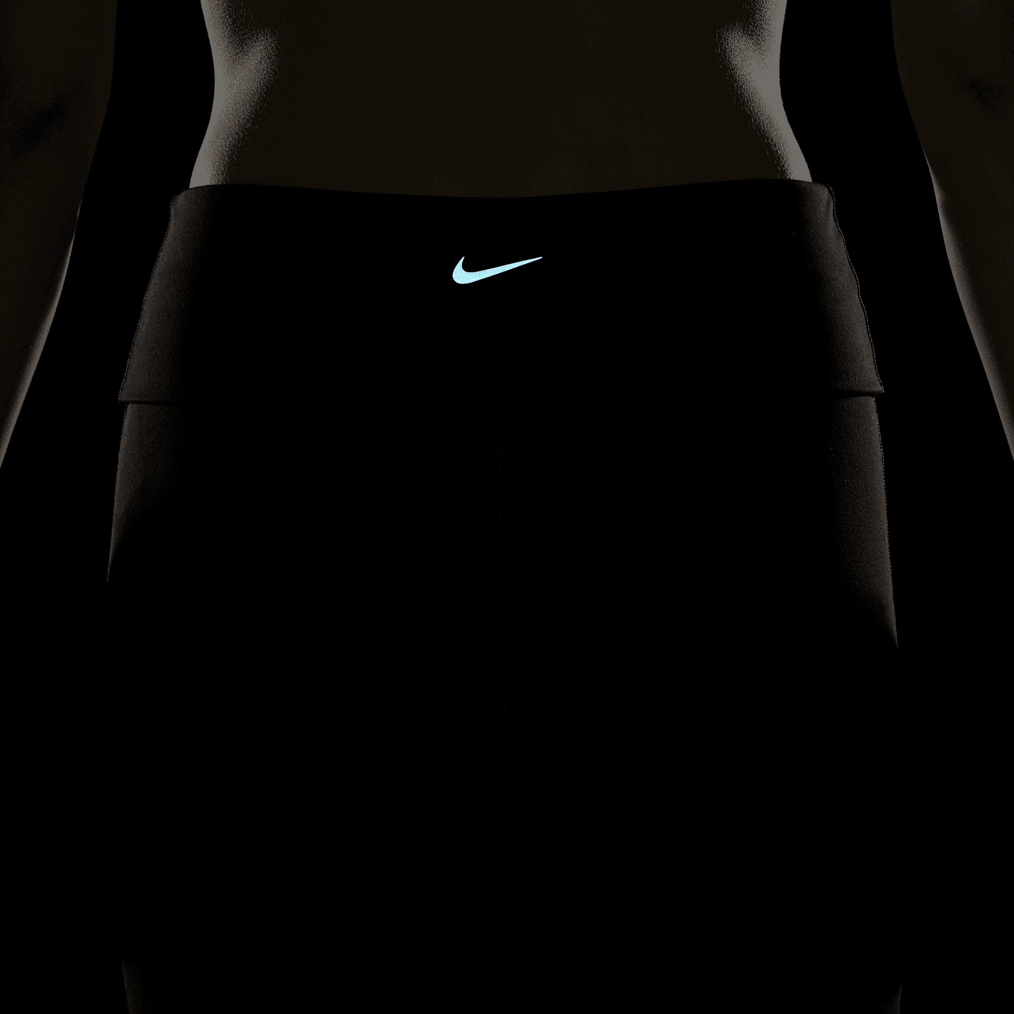 NIKE ONE WOMEN'S DRI-FIT HIGH-WAISTED FOLD-OVER PANTS BLACK/BLACK ...