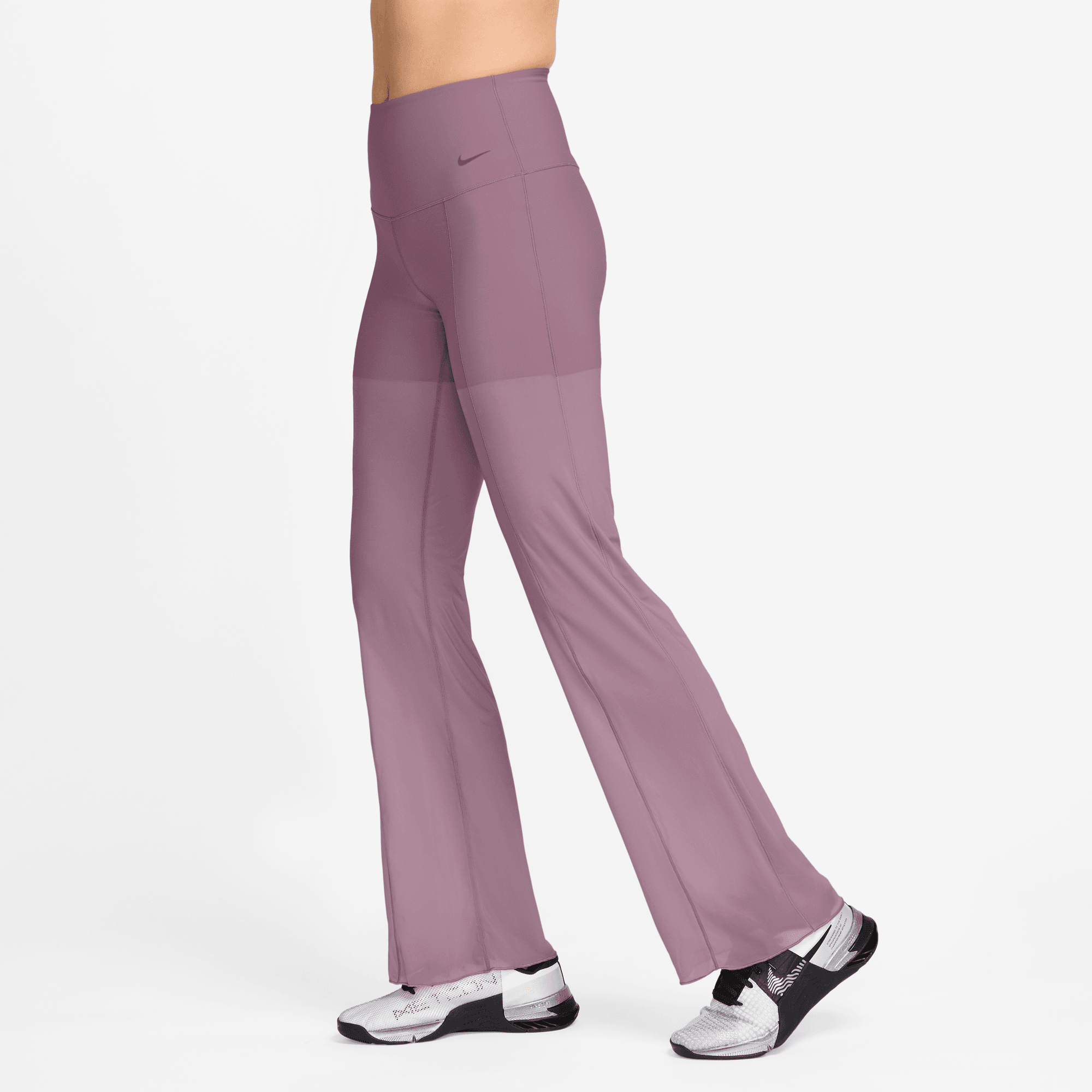 NIKE ZENVY SHEER WOMEN'S GENTLE-SUPPORT HIGH-WAISTED FULL-LENGTH PANTS