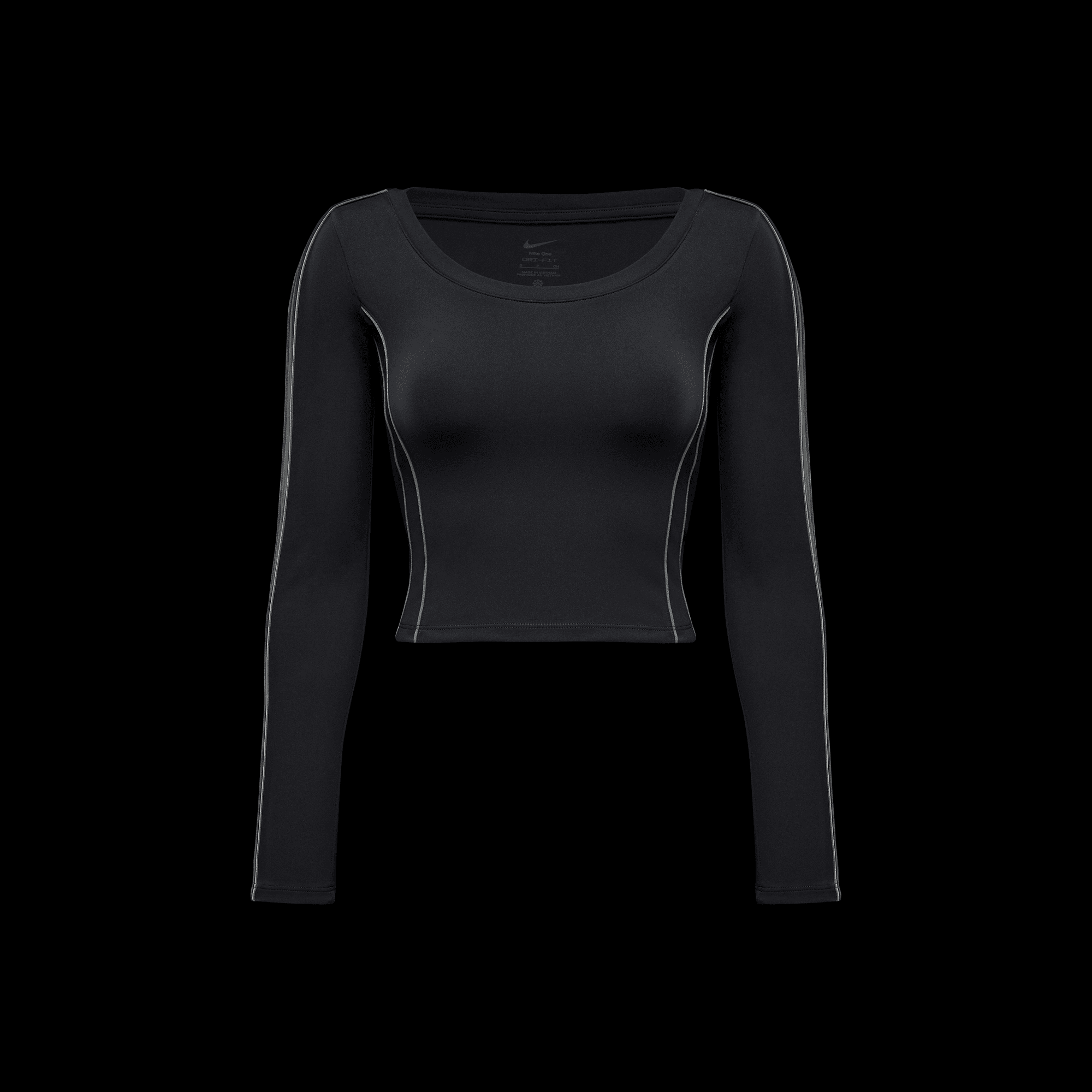 NIKE ONE FITTED WOMEN'S DRI-FIT LONG-SLEEVE CROPPED TOP