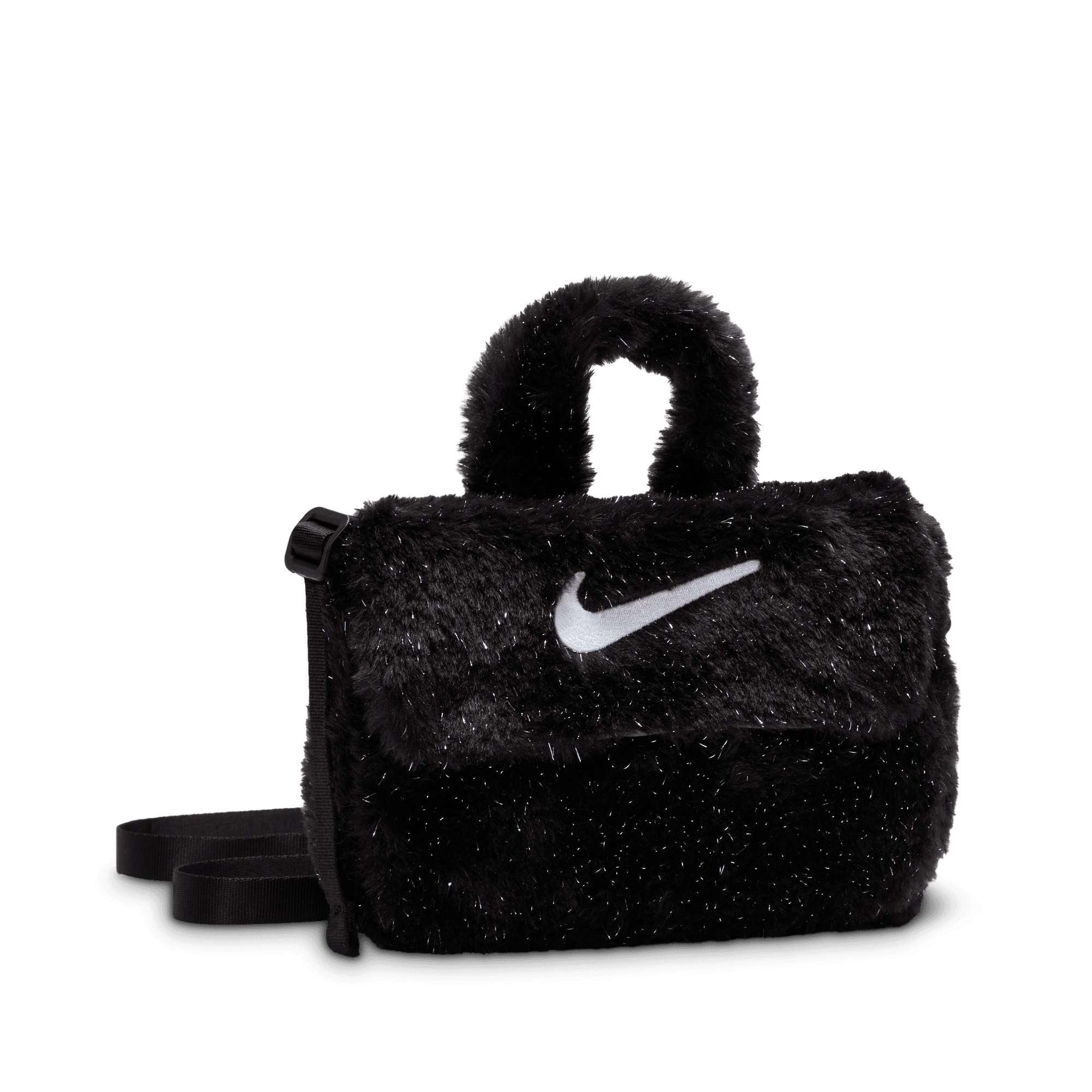 NIKE BIG KIDS' FAUX FUR CROSSBODY BAG (1L)