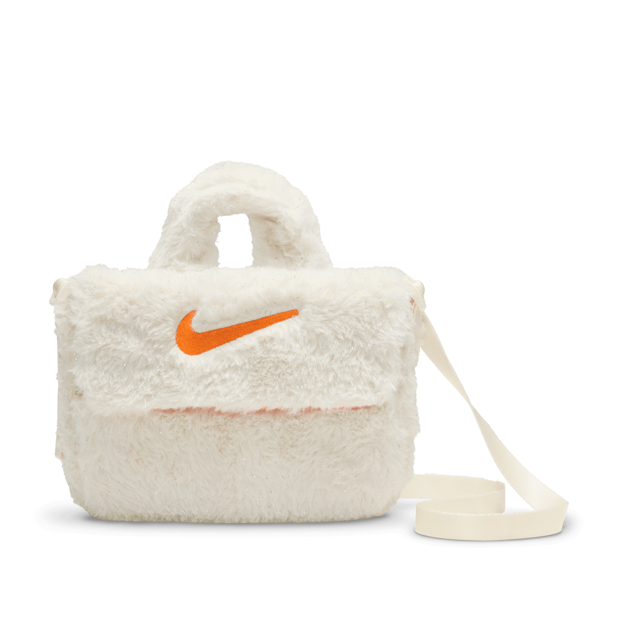 NIKE BIG KIDS' FAUX FUR CROSSBODY BAG (1L)