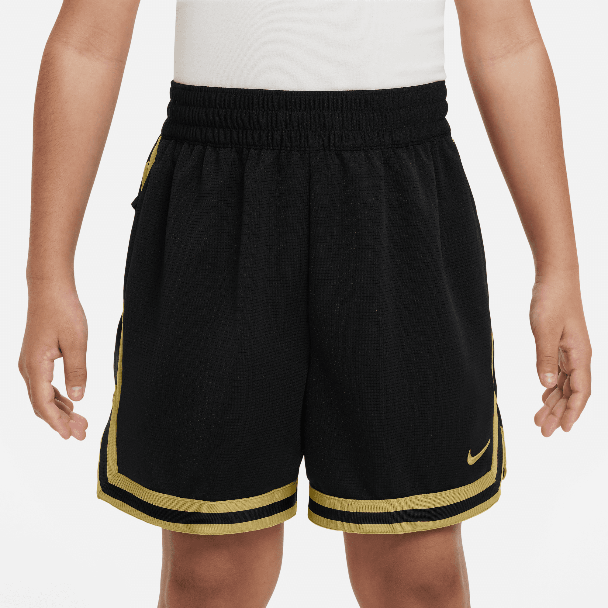 Black and gold basketball shorts sales