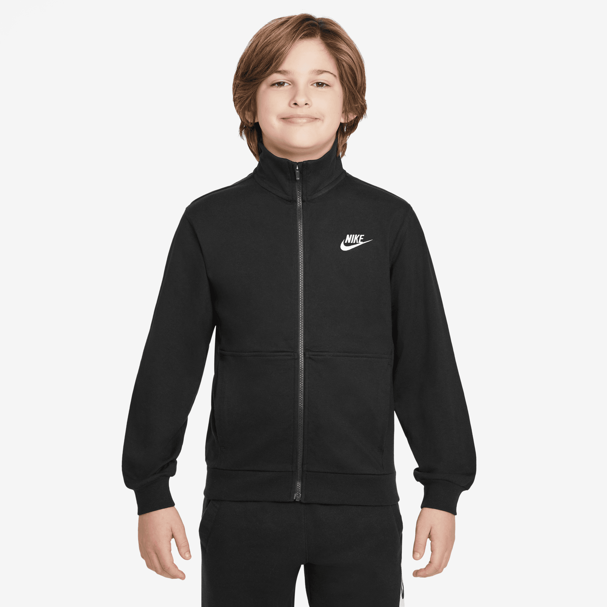 NIKE SPORTSWEAR CLUB BIG KIDS' FULL-ZIP KNIT JACKET