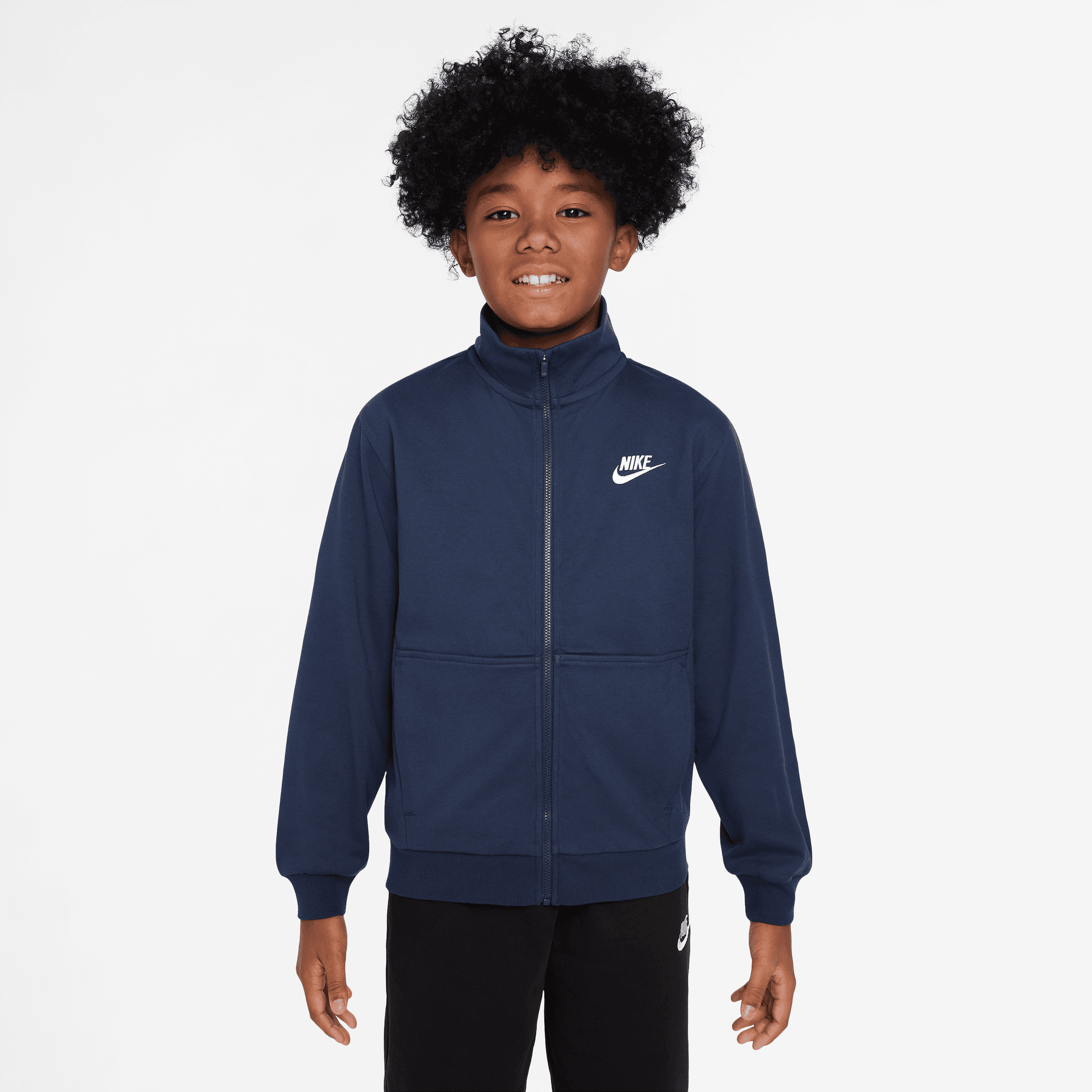 NIKE SPORTSWEAR CLUB BIG KIDS' FULL-ZIP KNIT JACKET