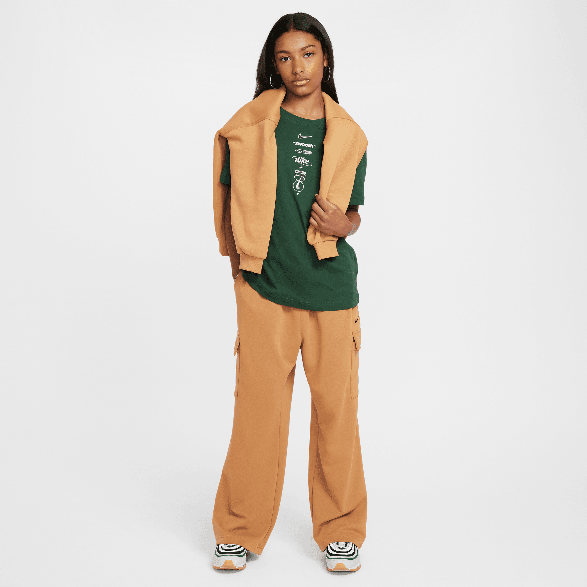 NIKE SPORTSWEAR GIRLS' DRI-FIT OVERSIZED FLEECE PANTS FLAX – Park Access