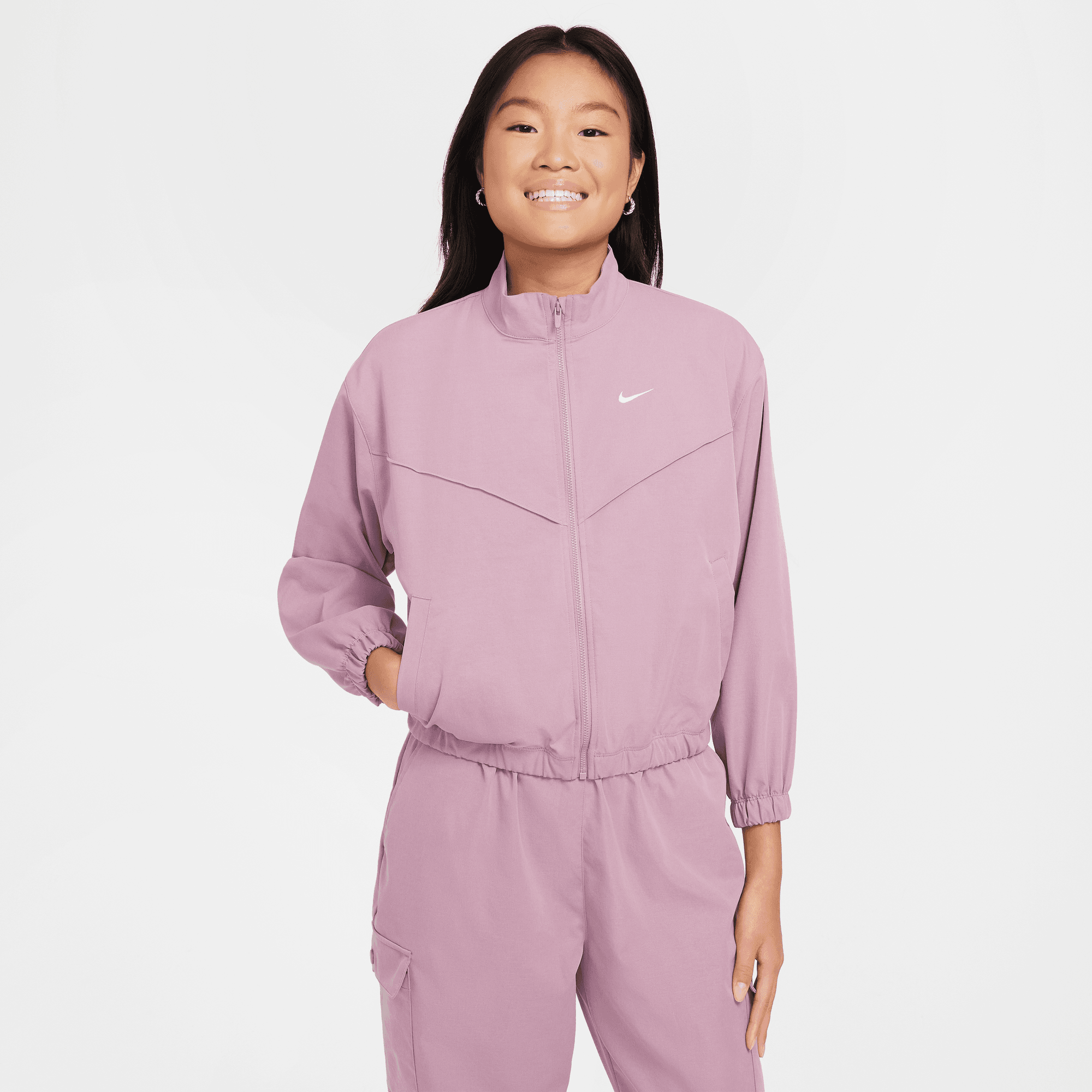 NIKE SPORTSWEAR GIRLS' OVERSIZED LIGHTWEIGHT JACKET