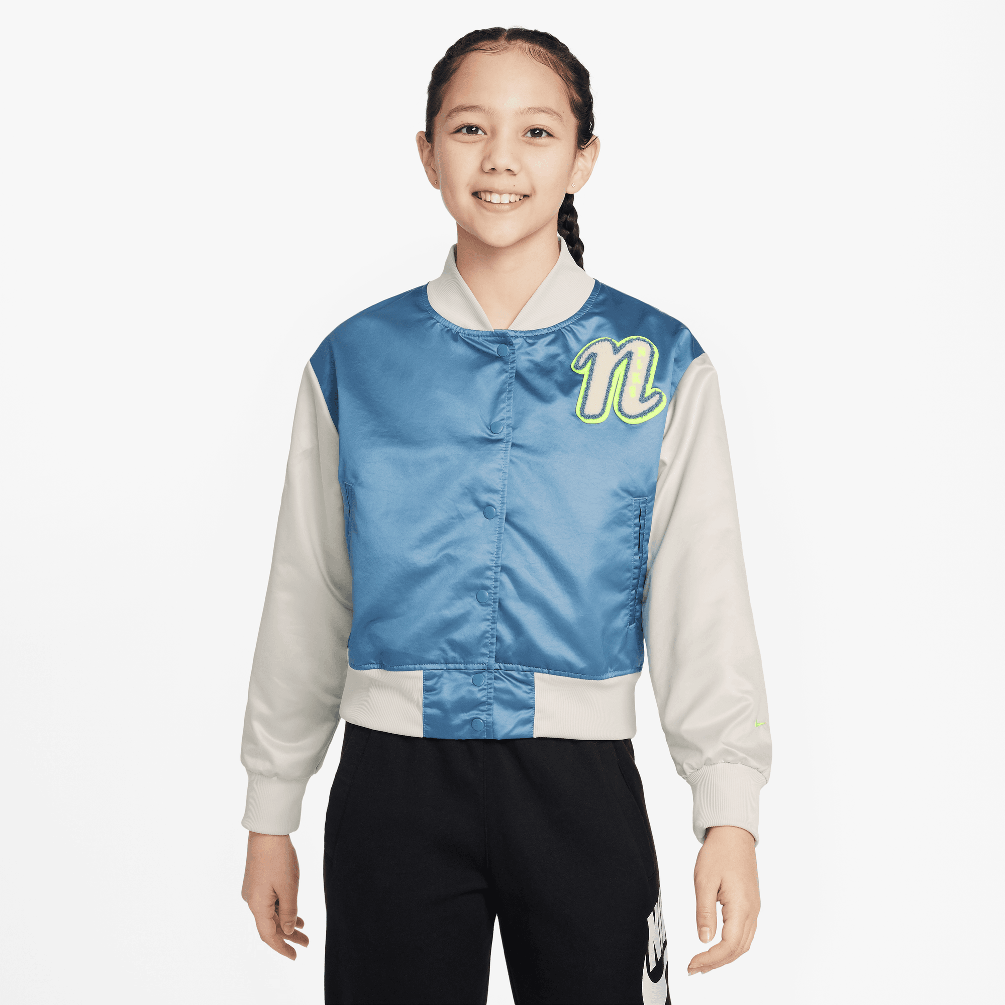 NIKE SPORTSWEAR GIRLS' VARSITY JACKET