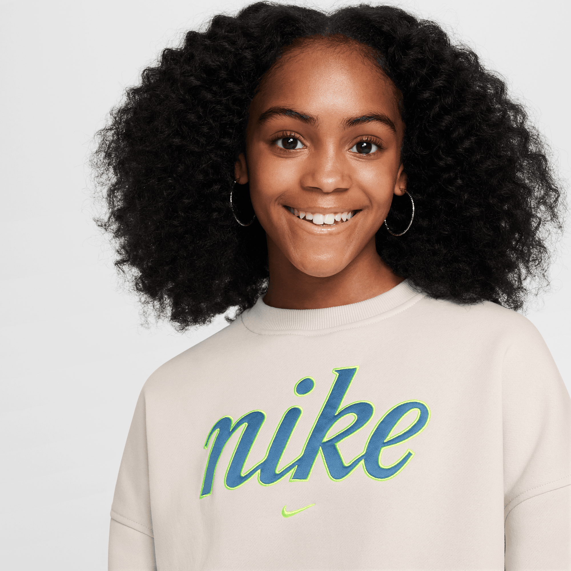 NIKE SPORTSWEAR CLUB FLEECE GIRLS BOXY CREW-NECK SWEATSHIRT