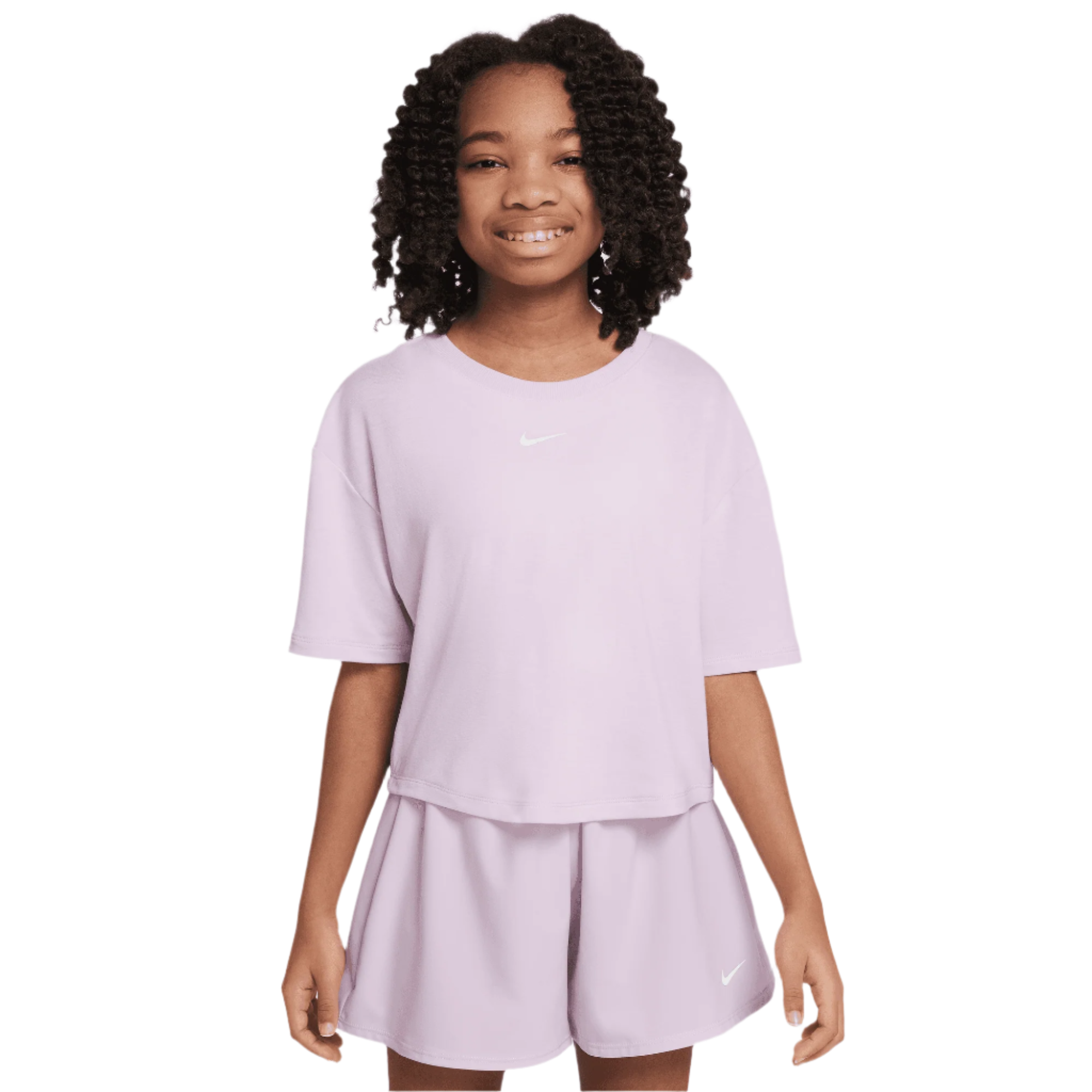 NIKE ONE RELAXED BIG KIDS' (GIRLS') DRI-FIT SHORT-SLEEVE TOP