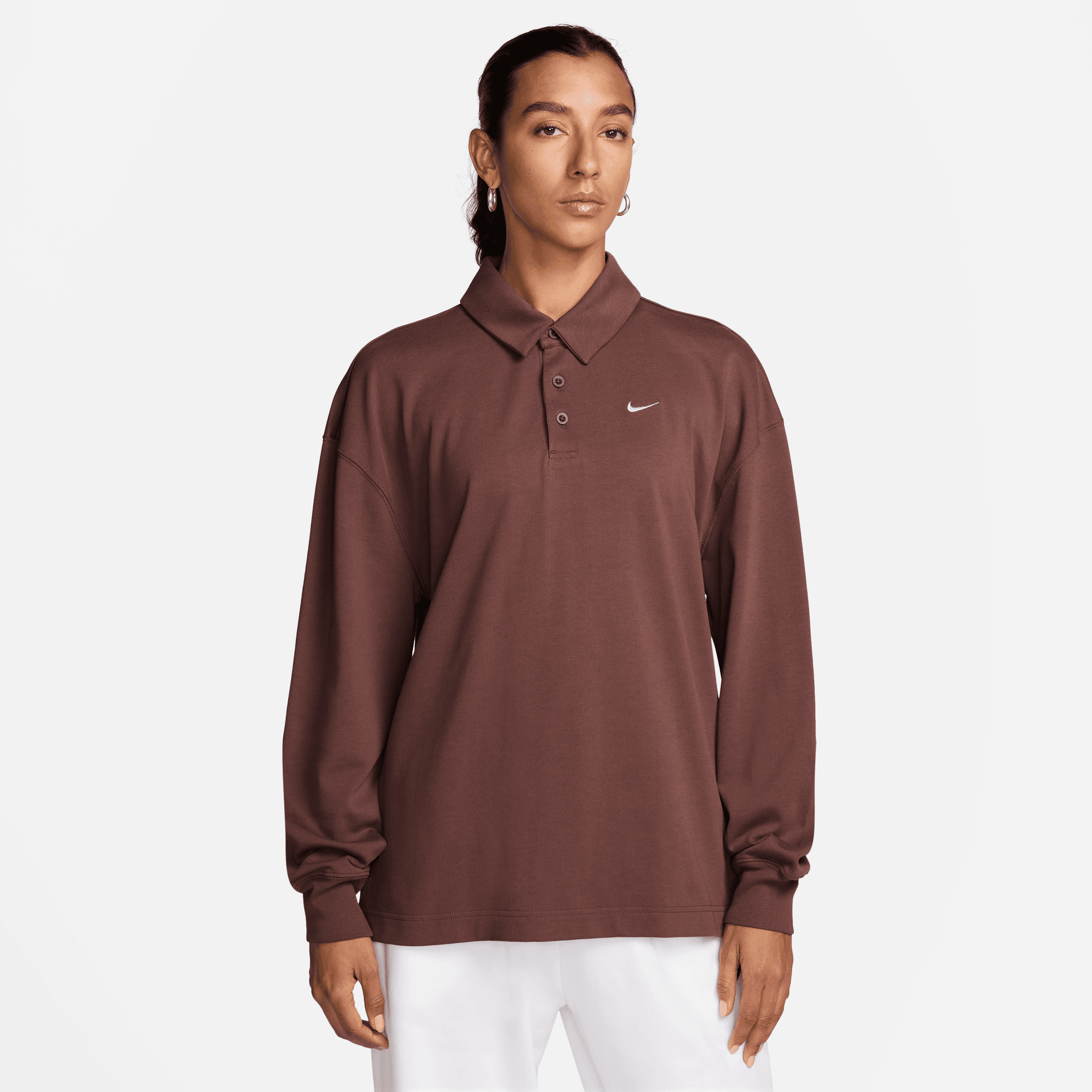 NIKE SPORTSWEAR ESSENTIAL WOMEN'S OVERSIZED LONG-SLEEVE POLO