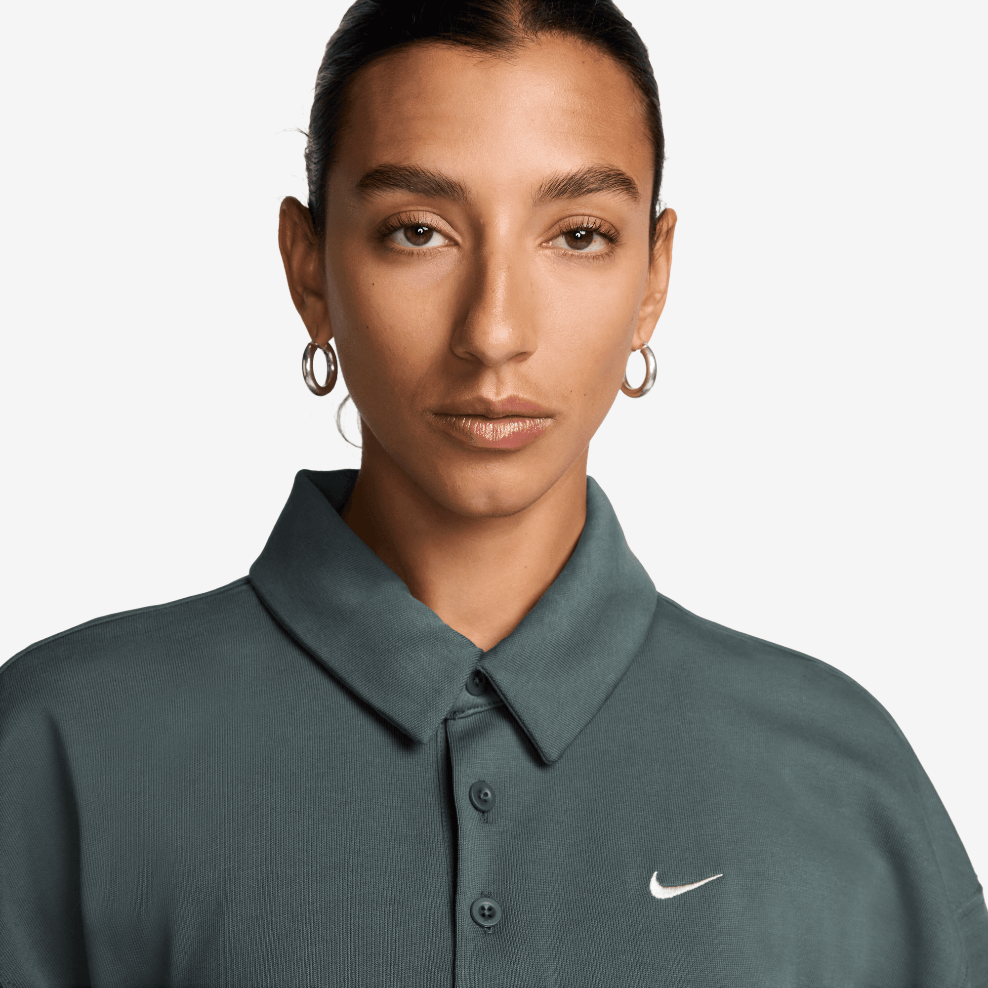 NIKE SPORTSWEAR ESSENTIAL WOMEN'S OVERSIZED LONG-SLEEVE POLO