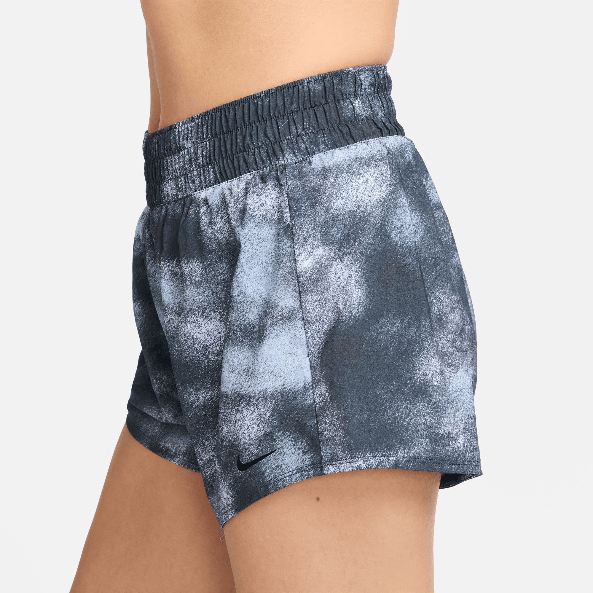 NIKE ONE WOMEN'S DRI-FIT HIGH-WAISTED 3" BRIEF-LINED PRINTED SHORTS