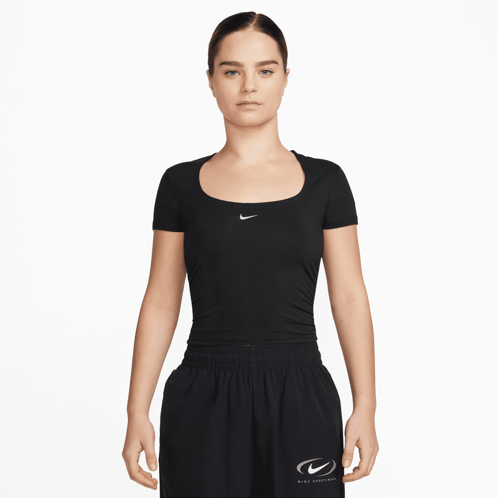 AS WOMENS NSW NIKE CHLL SS SQUARE NECK TOP