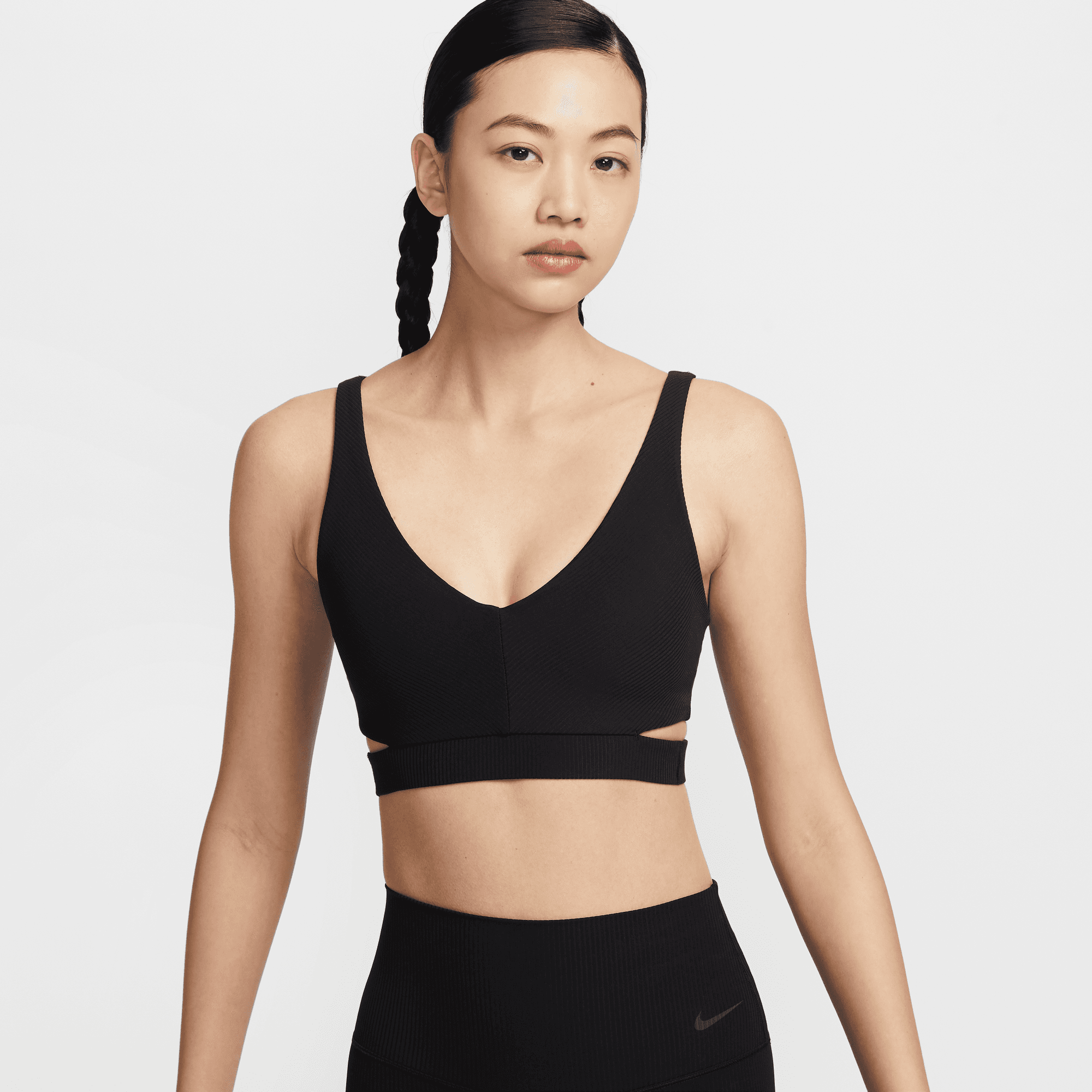 NIKE ZENVY RIB WOMEN'S LIGHT-SUPPORT PADDED SPORTS BRA