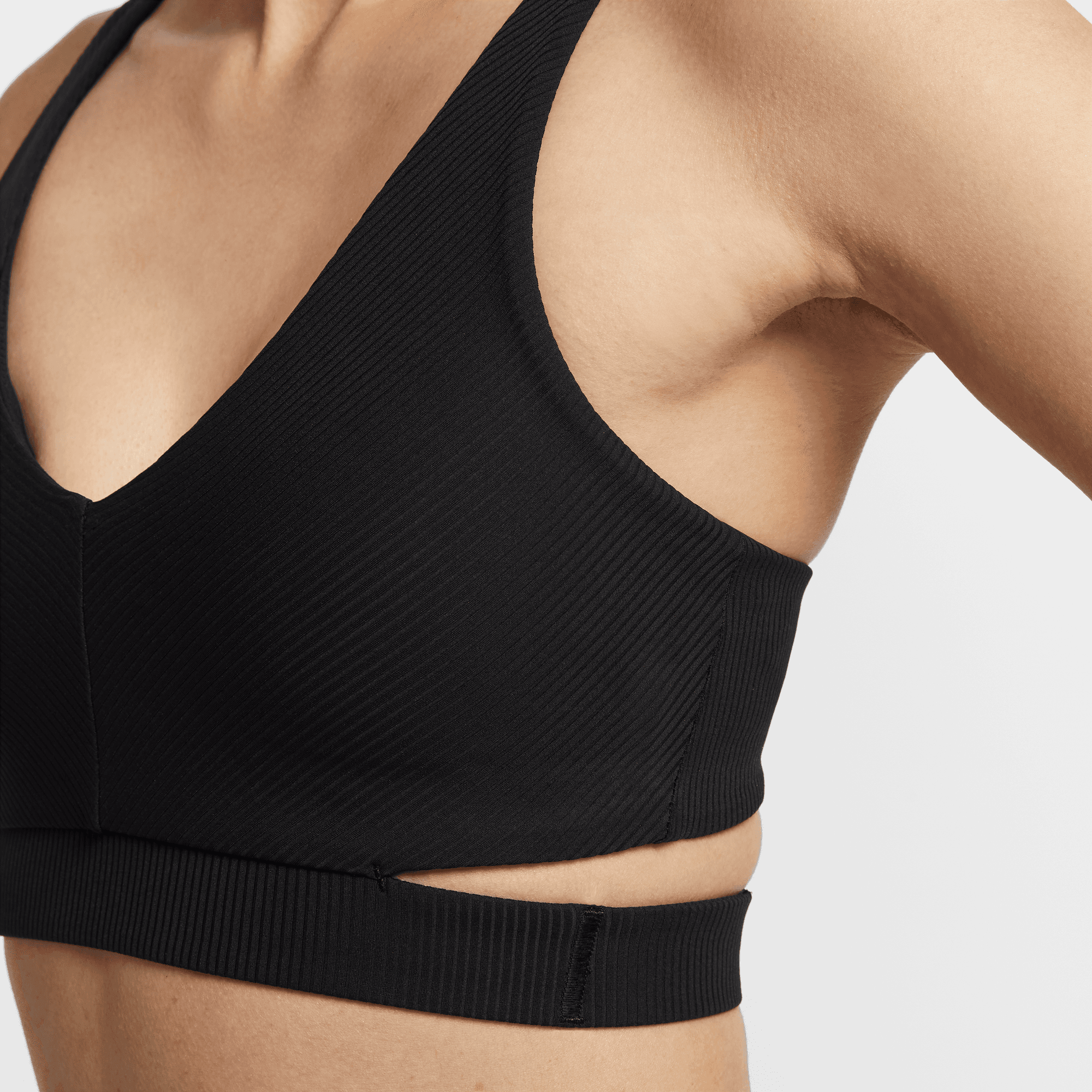 NIKE ZENVY RIB WOMEN'S LIGHT-SUPPORT PADDED SPORTS BRA