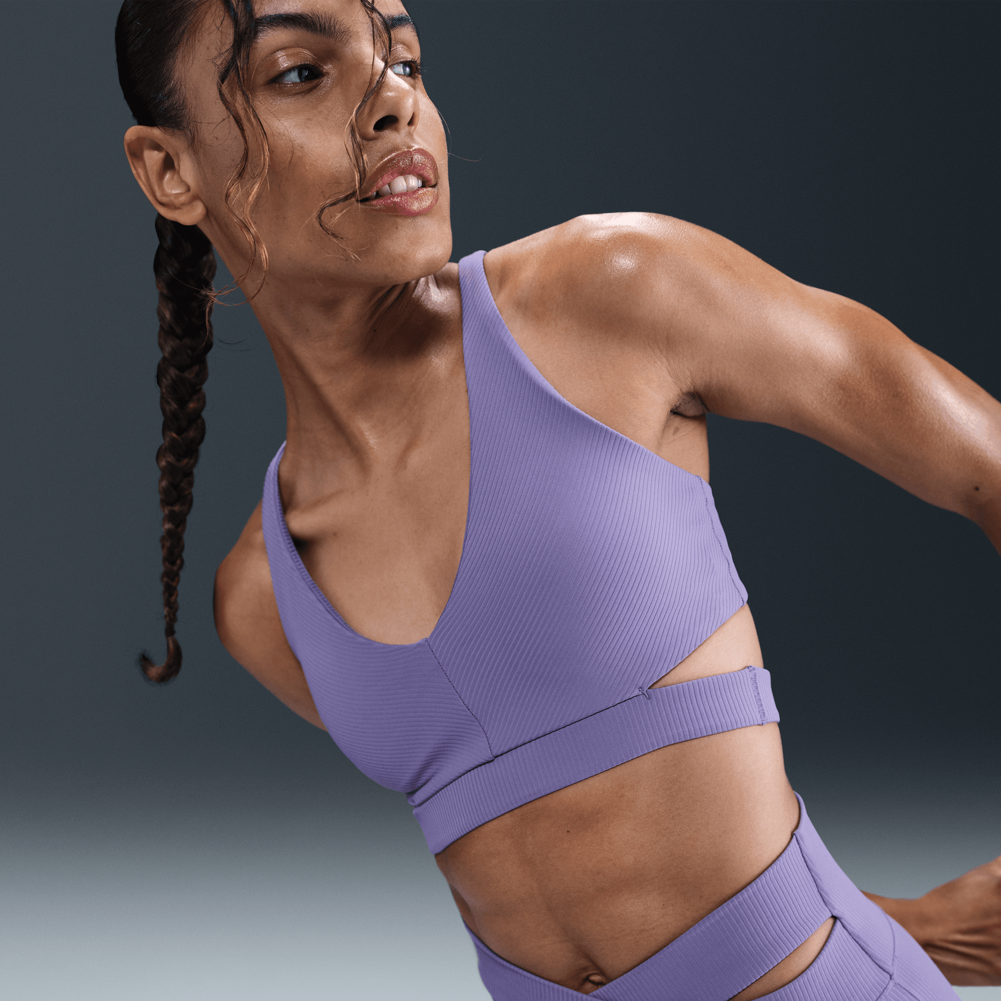 NIKE ZENVY RIB WOMEN'S LIGHT-SUPPORT PADDED SPORTS BRA