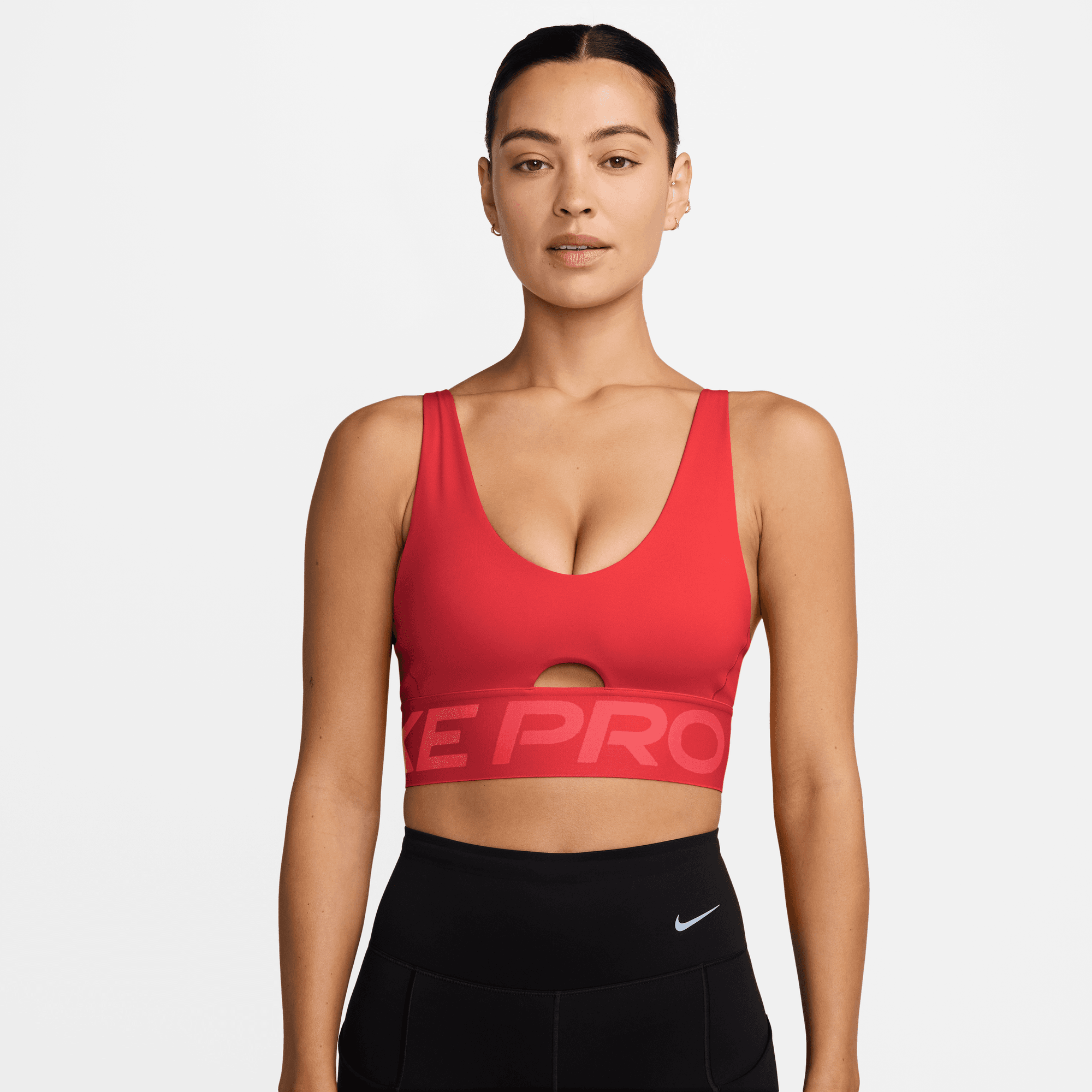 NIKE PRO INDY PLUNGE WOMEN'S MEDIUM-SUPPORT PADDED SPORTS BRA