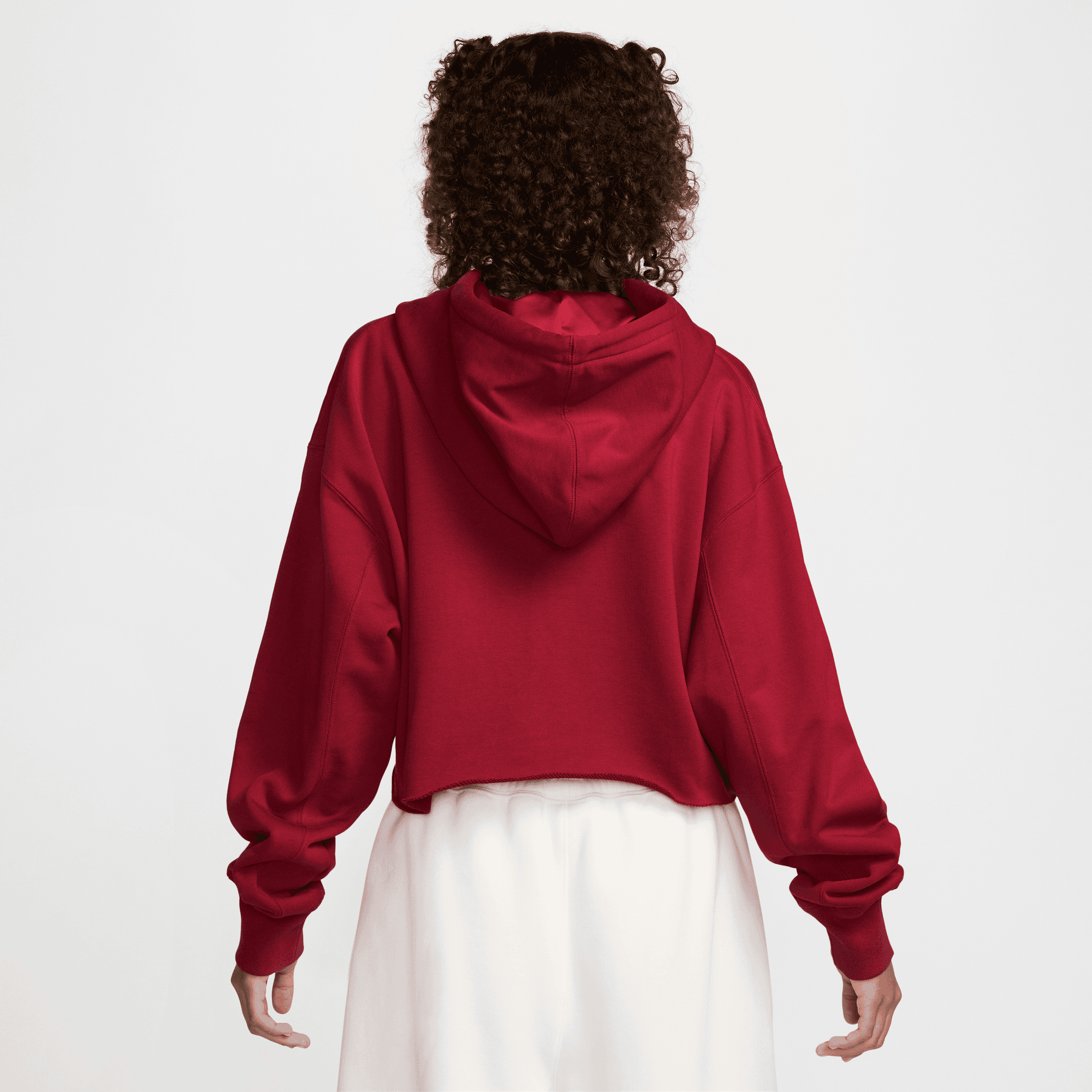 JORDAN FLIGHT FLEECE WOMEN'S CROPPED SATIN-LINED HOODIE