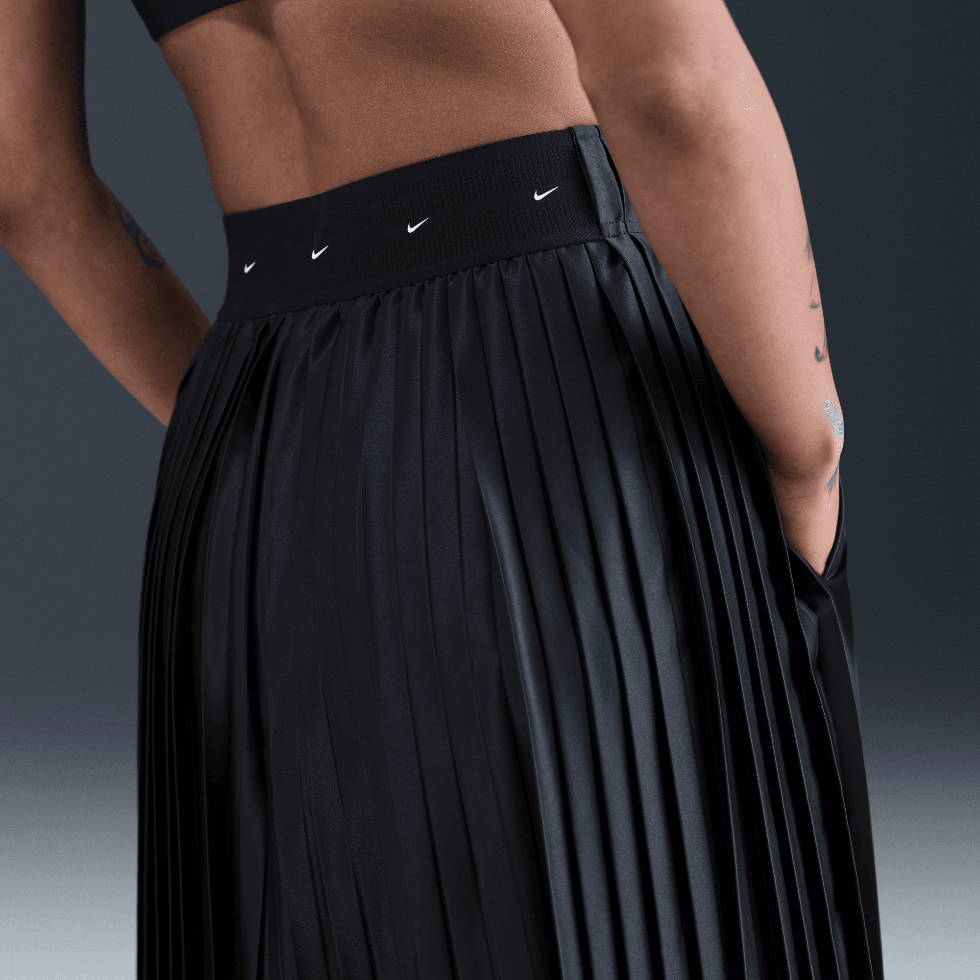 NIKE SPORTSWEAR COLLECTION WOMEN'S MID-RISE PLEATED TRACK PANTS