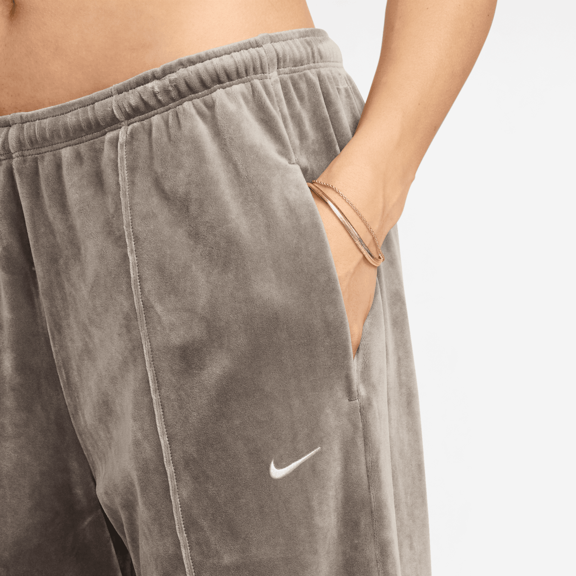 NIKE SPORTSWEAR CHILL KNIT WOMEN'S MID-RISE VELOUR PANTS