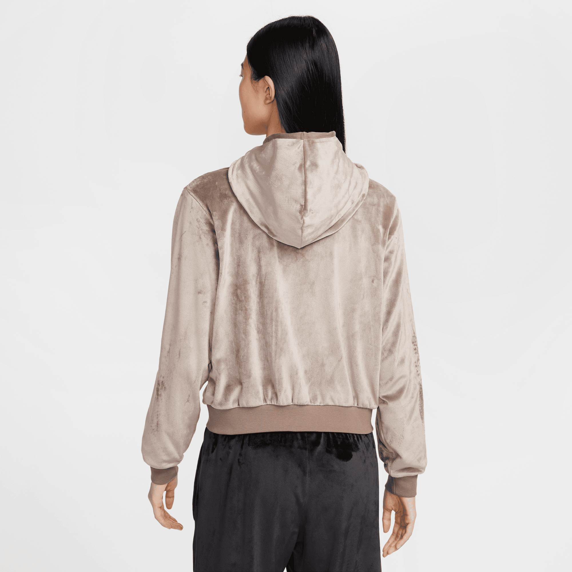 NIKE SPORTSWEAR CHILL KNIT WOMEN'S LOOSE VELOUR FULL-ZIP HOODIE