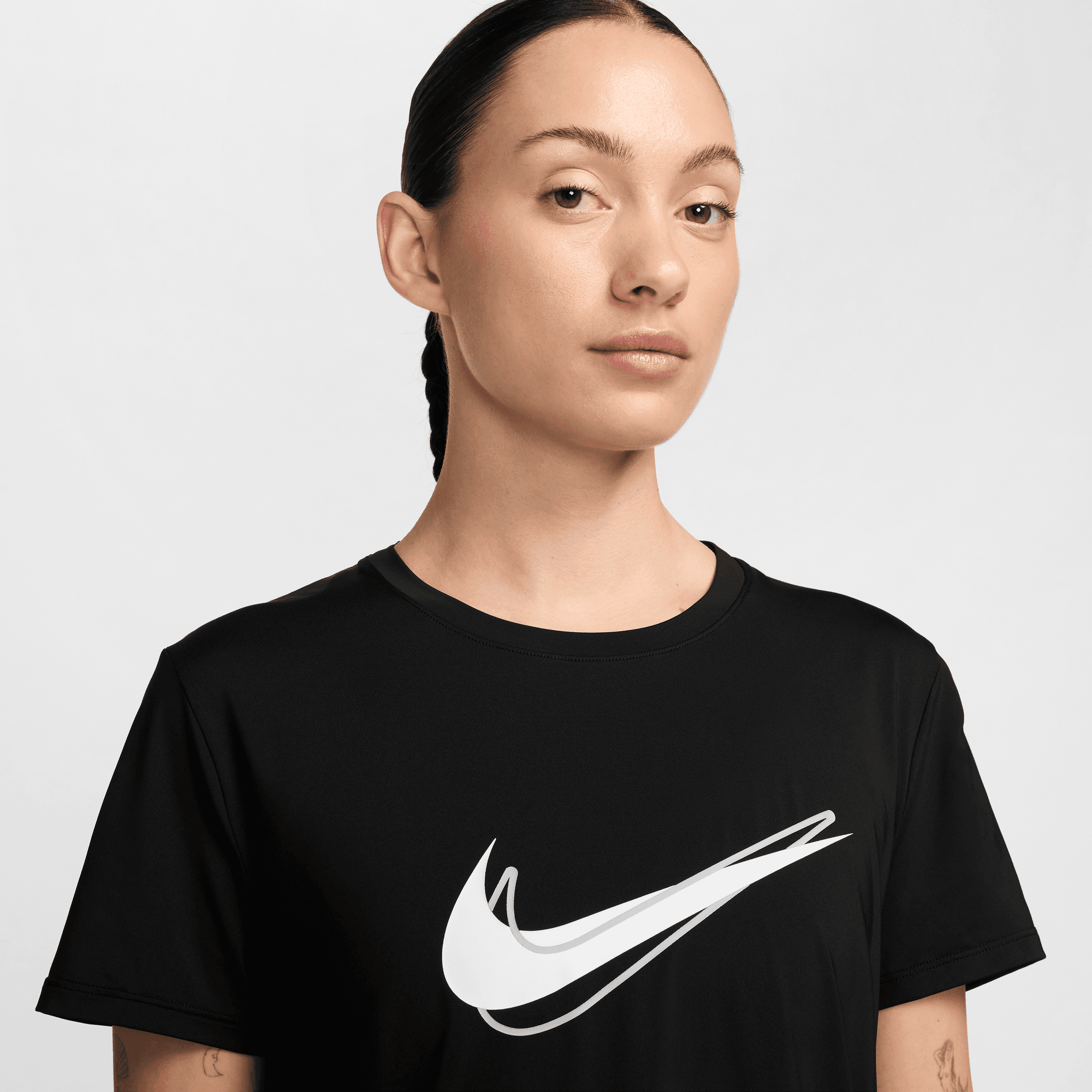 NIKE ONE SWOOSH WOMEN'S DRI-FIT SHORT-SLEEVE RUNNING TOP