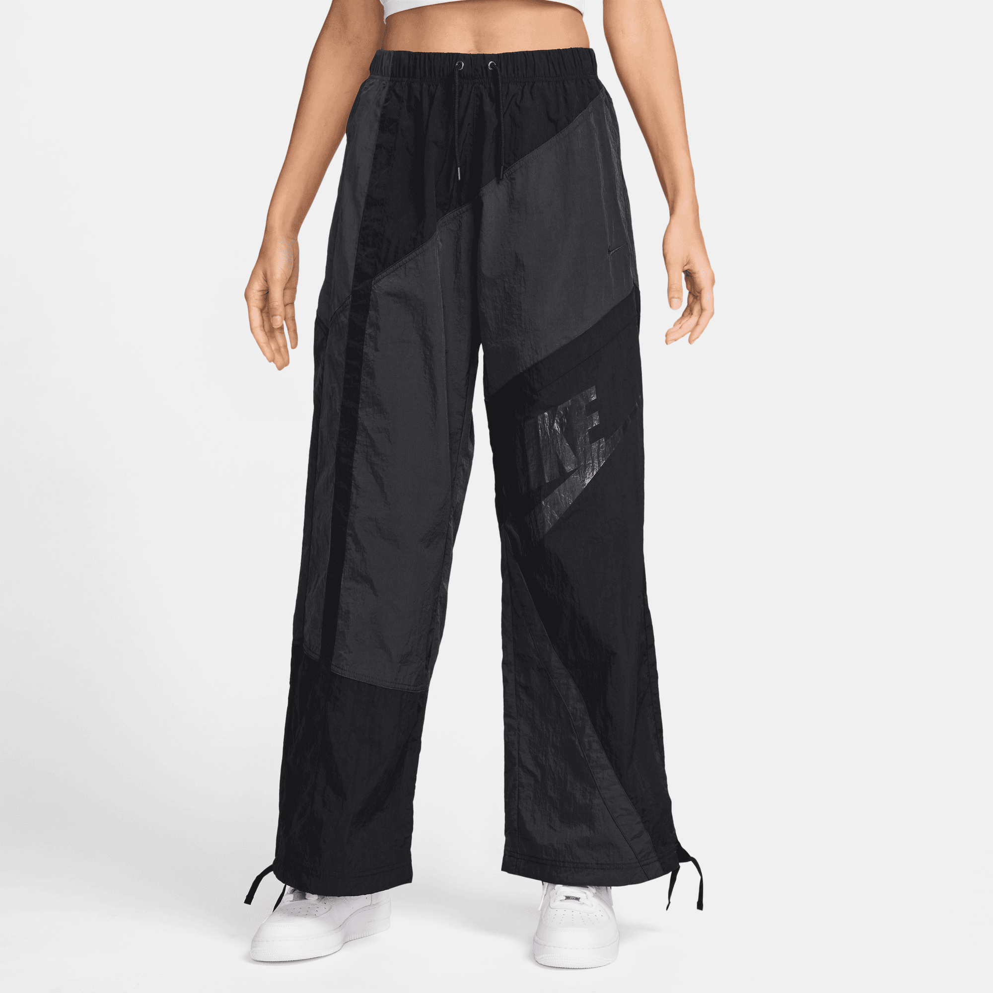 NIKE SPORTSWEAR WOMEN'S  MID-RISE LOOSEN WOVEN OPEN-HEM PANTS