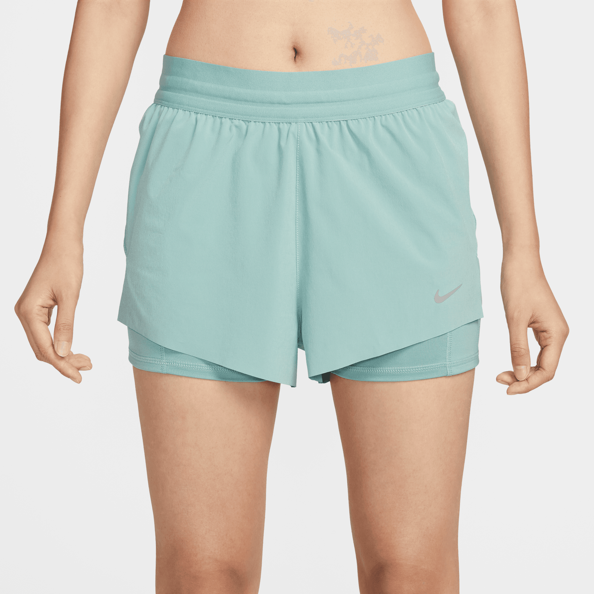 NIKE SWIFT WOMEN'S DRI-FIT MID-RISE 2-IN-1 RUNNING SHORTS