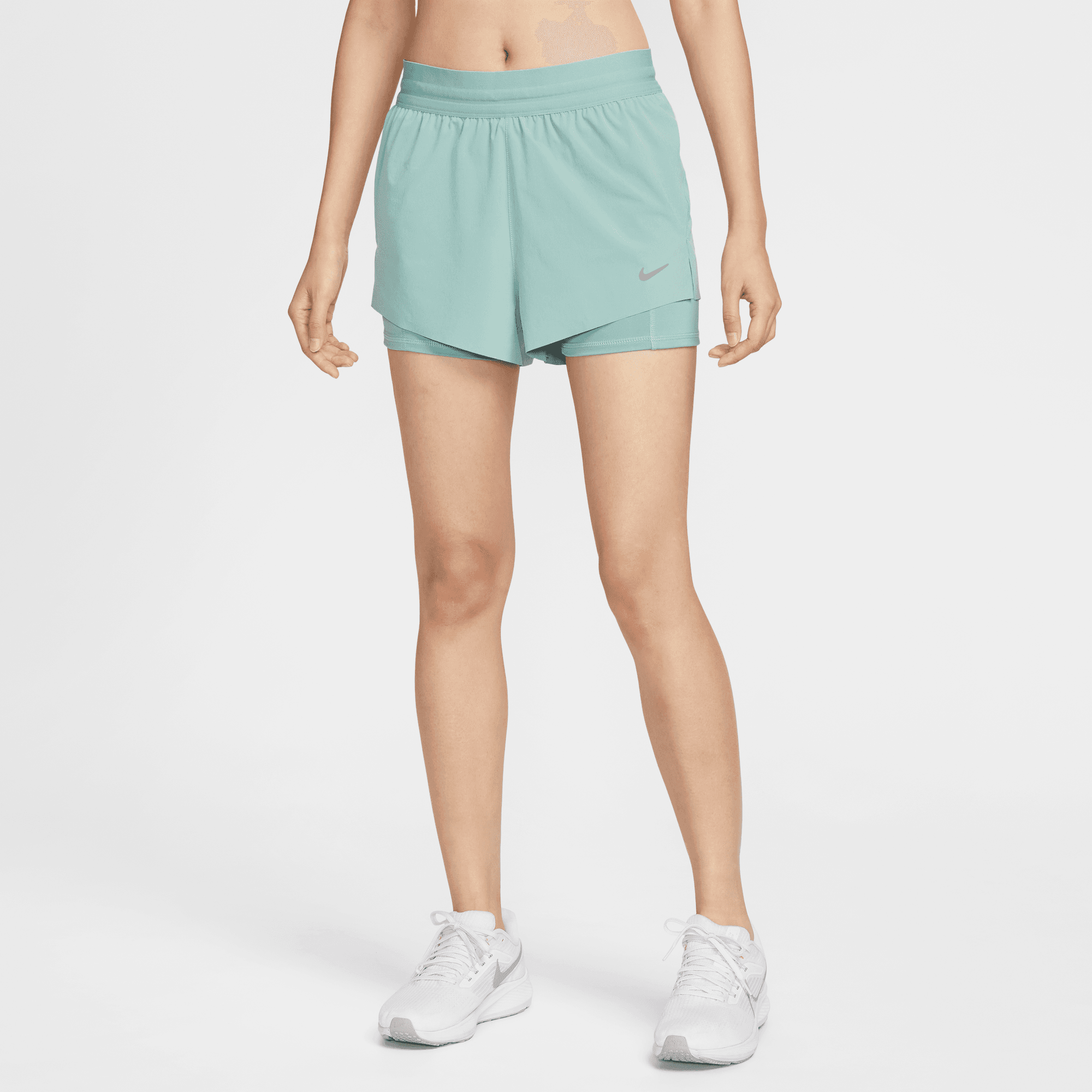 NIKE SWIFT WOMEN'S DRI-FIT MID-RISE 2-IN-1 RUNNING SHORTS