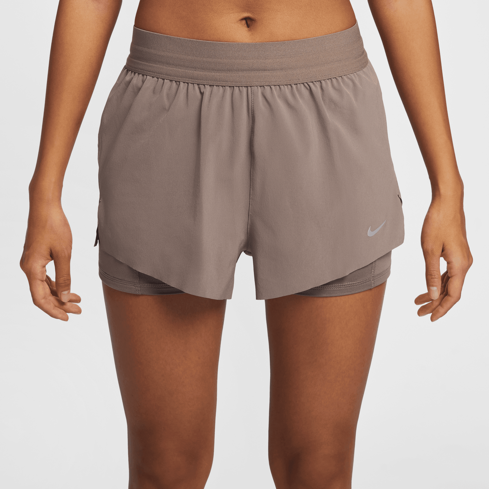 NIKE SWIFT WOMEN'S DRI-FIT MID-RISE 2-IN-1 RUNNING SHORTS