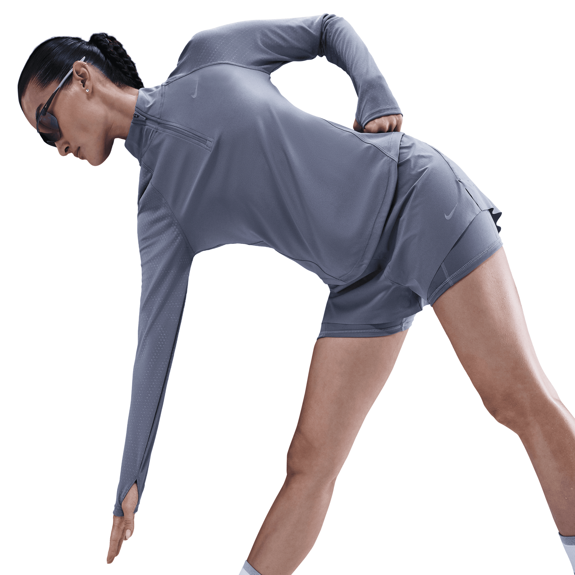 NIKE SWIFT WOMEN'S DRI-FIT MID-RISE 2-IN-1 RUNNING SHORTS