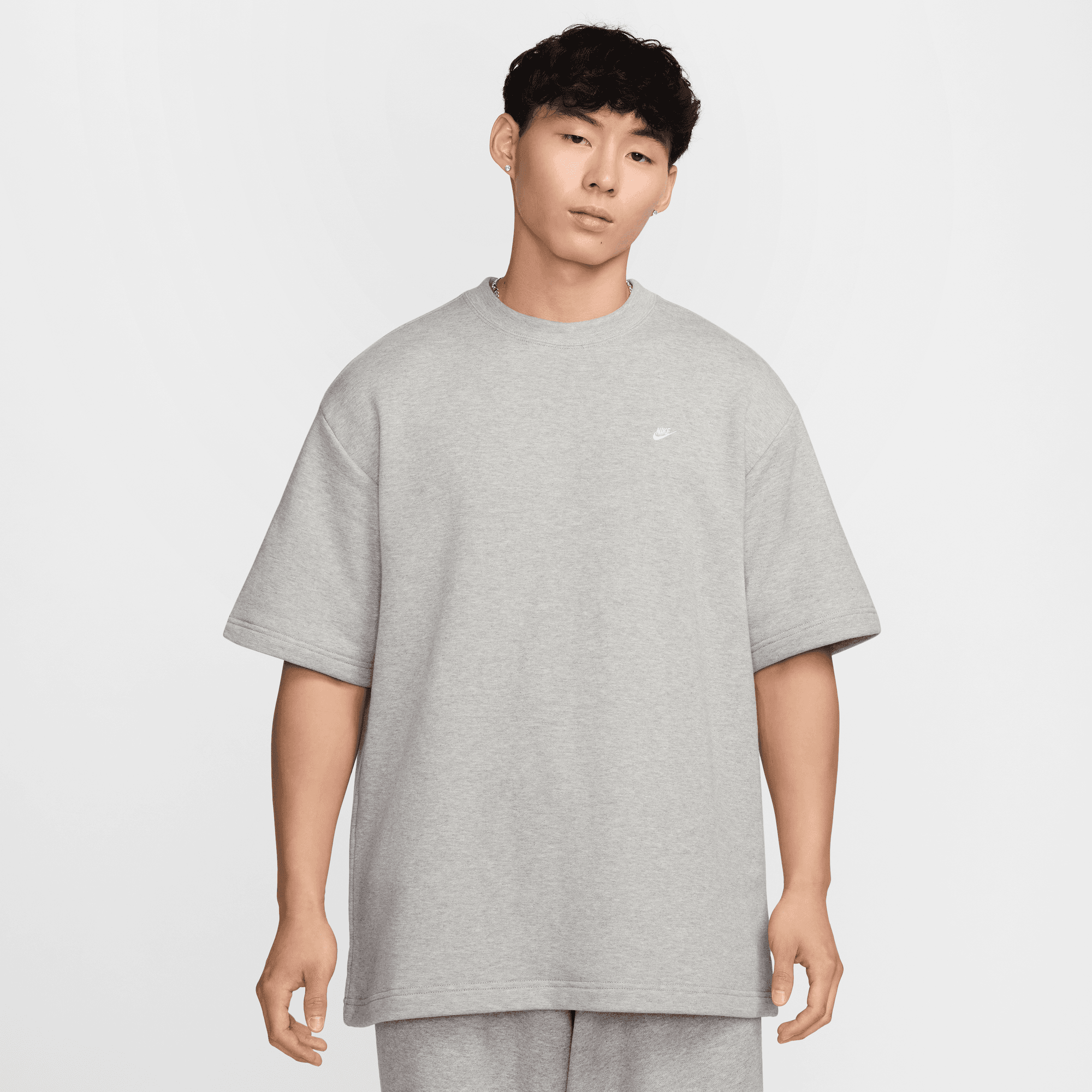 NIKE SPORTSWEAR MENS FRENCH TERRY SHORT-SLEEVE TOP