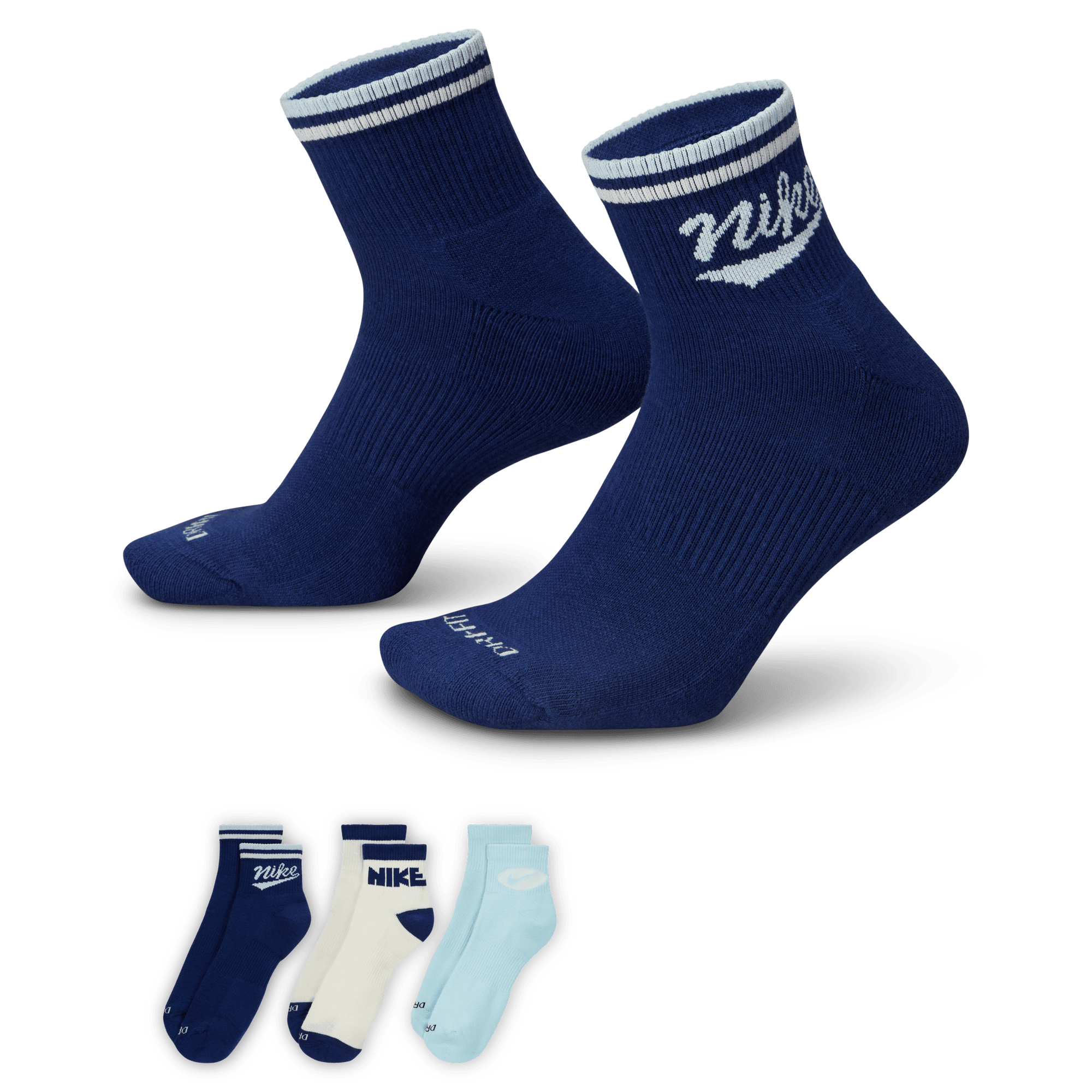 NIKE EVERYDAY PLUS ANKLE SOCKS (3 PAIRS)