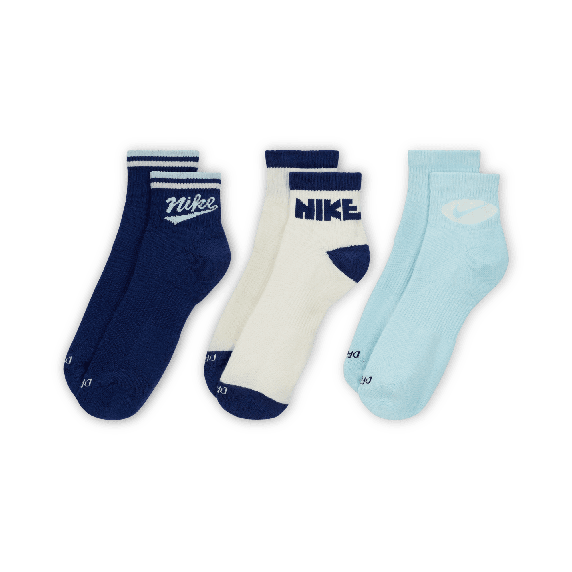 NIKE EVERYDAY PLUS ANKLE SOCKS (3 PAIRS)