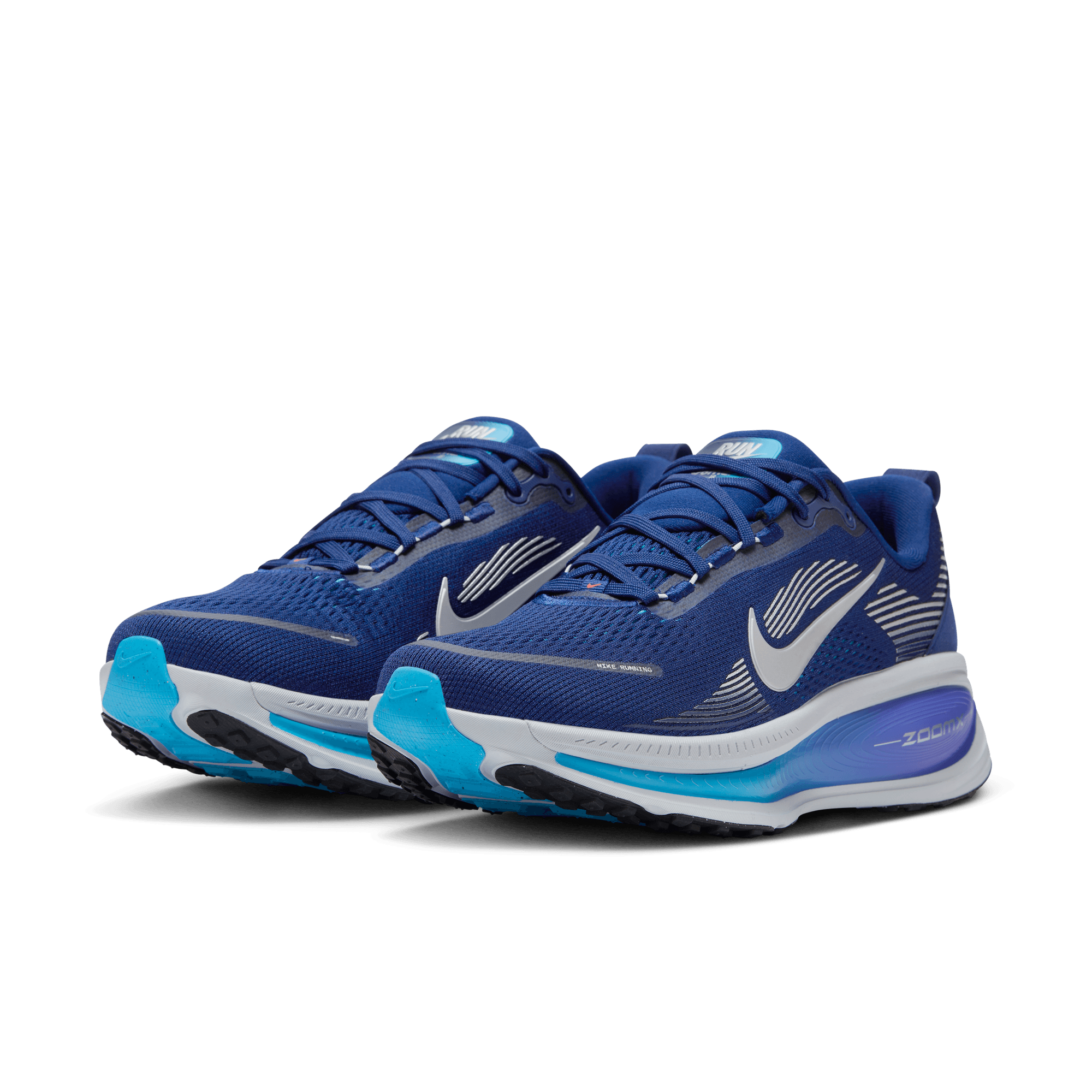 NIKE VOMERO 18 MEN'S ROAD RUNNING SHOES BLUE VOID/METALLIC SILVER