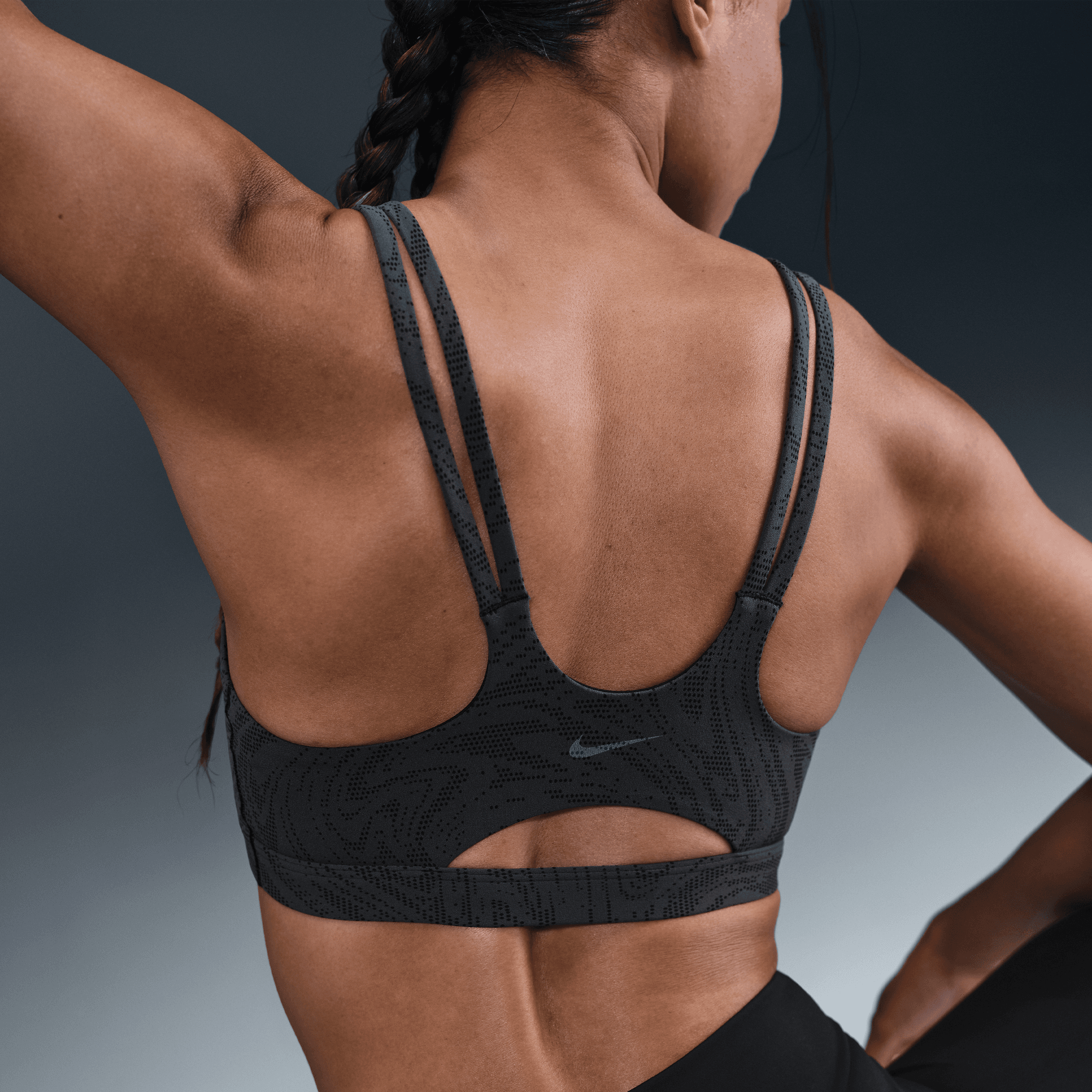 NIKE ZENVY WOMEN'S LIGHT-SUPPORT PADDED PRINTED SPORTS BRA