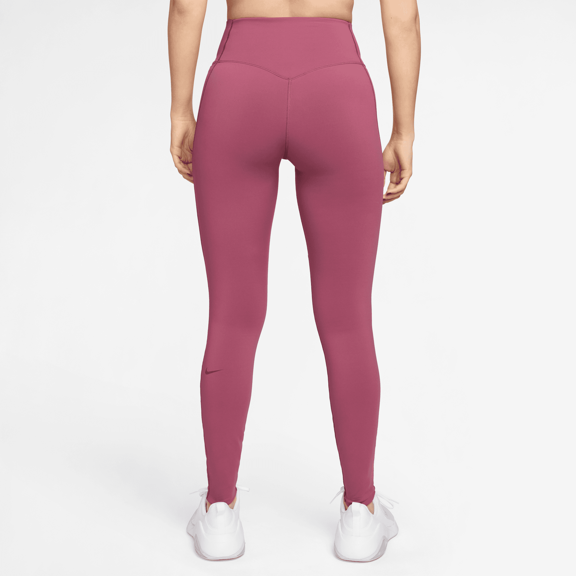 NIKE UNIVERSA WOMEN'S HIGH-WAISTED FULL-LENGTH LEGGINGS WITH NO FRONT SEAM