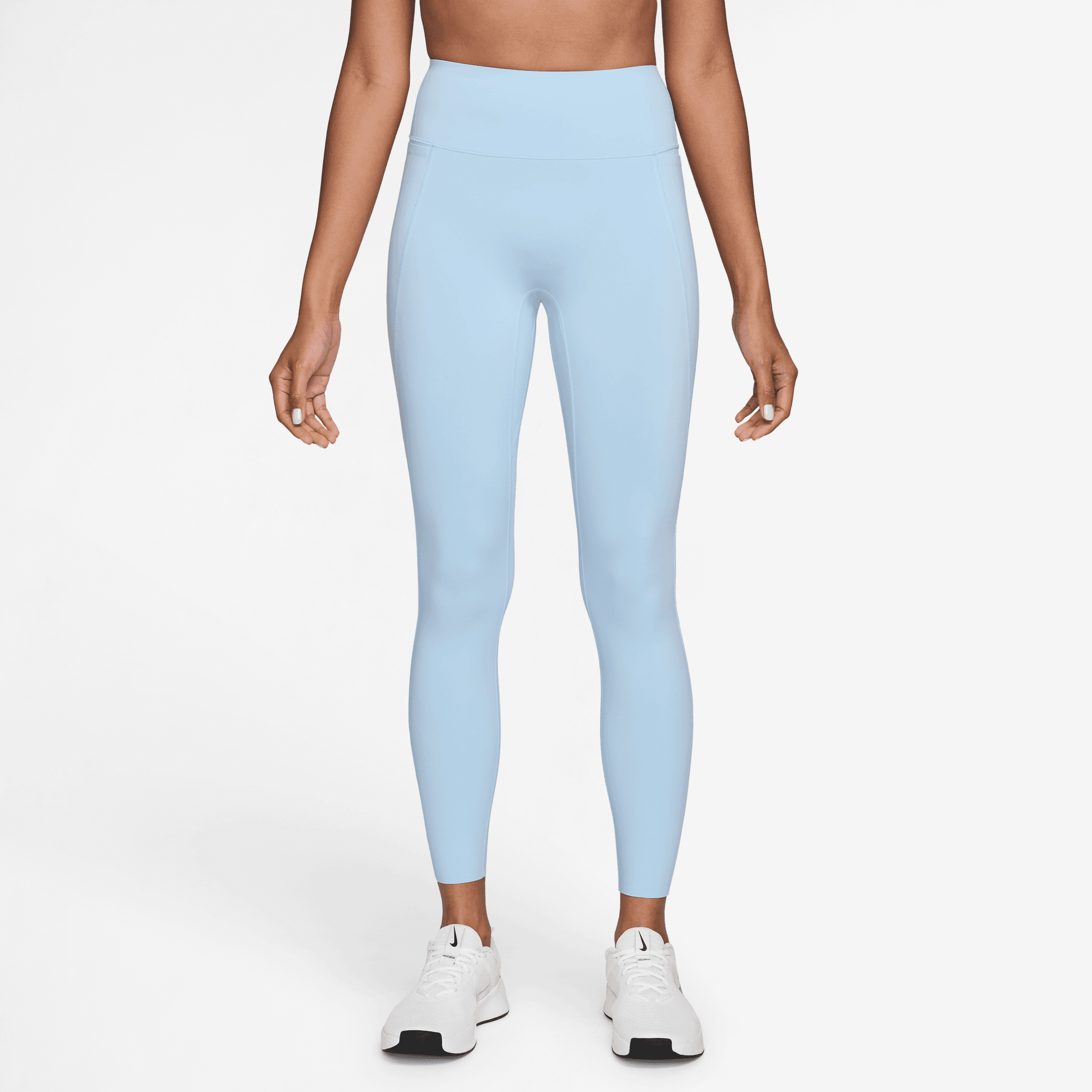 NIKE UNIVERSA WOMEN'S HIGH-WAISTED 7/8 LEGGINGS WITH NO FRONT SEAM