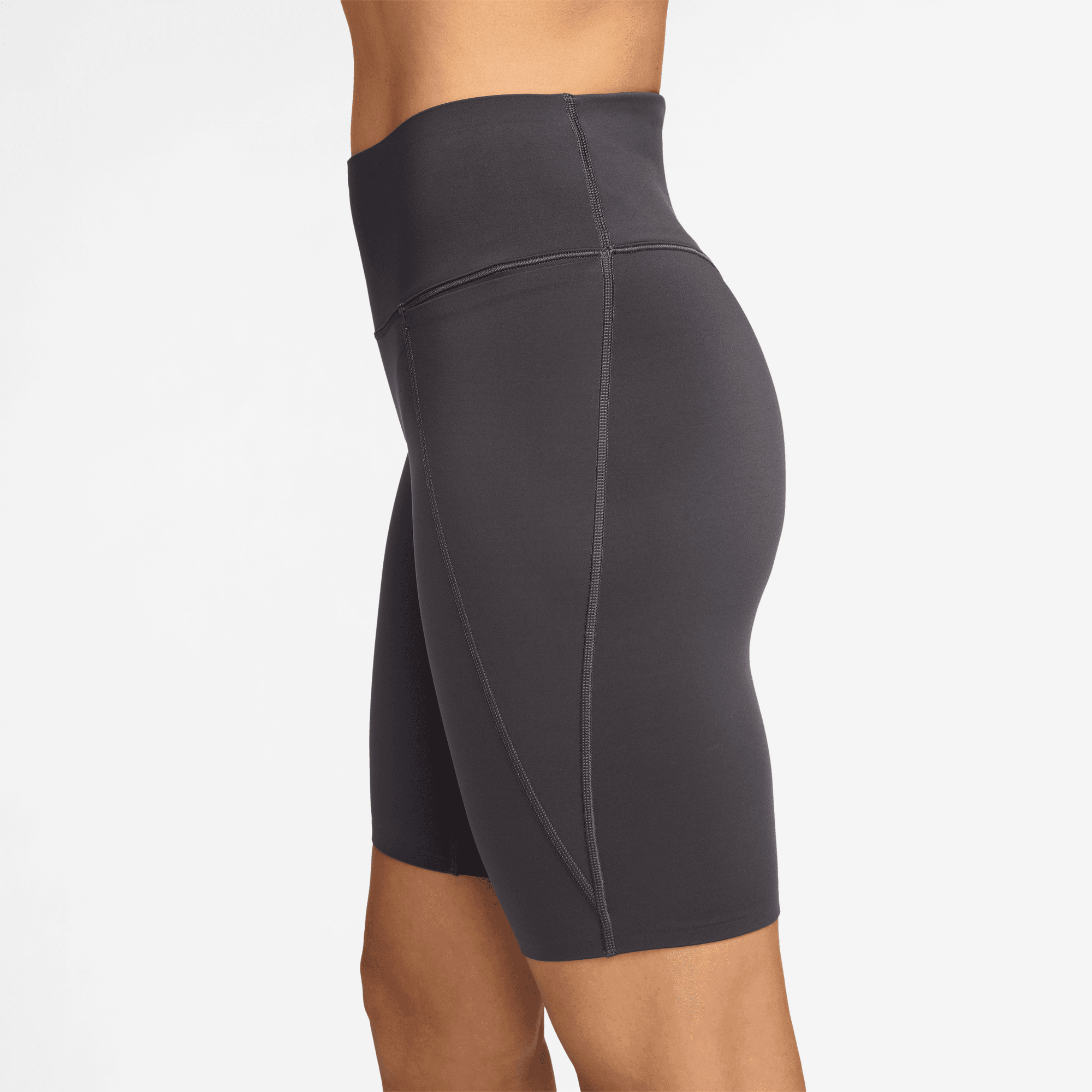 NIKE UNIVERSA WOMEN'S MEDIUM-SUPPORT HIGH-WAISTED 8" BIKER SHORTS WITH POCKETS