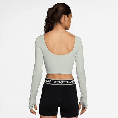 JORDAN WOMEN'S SPORTS DRI-FIT RIB LONG SLEEVE TOP NOVELTY
