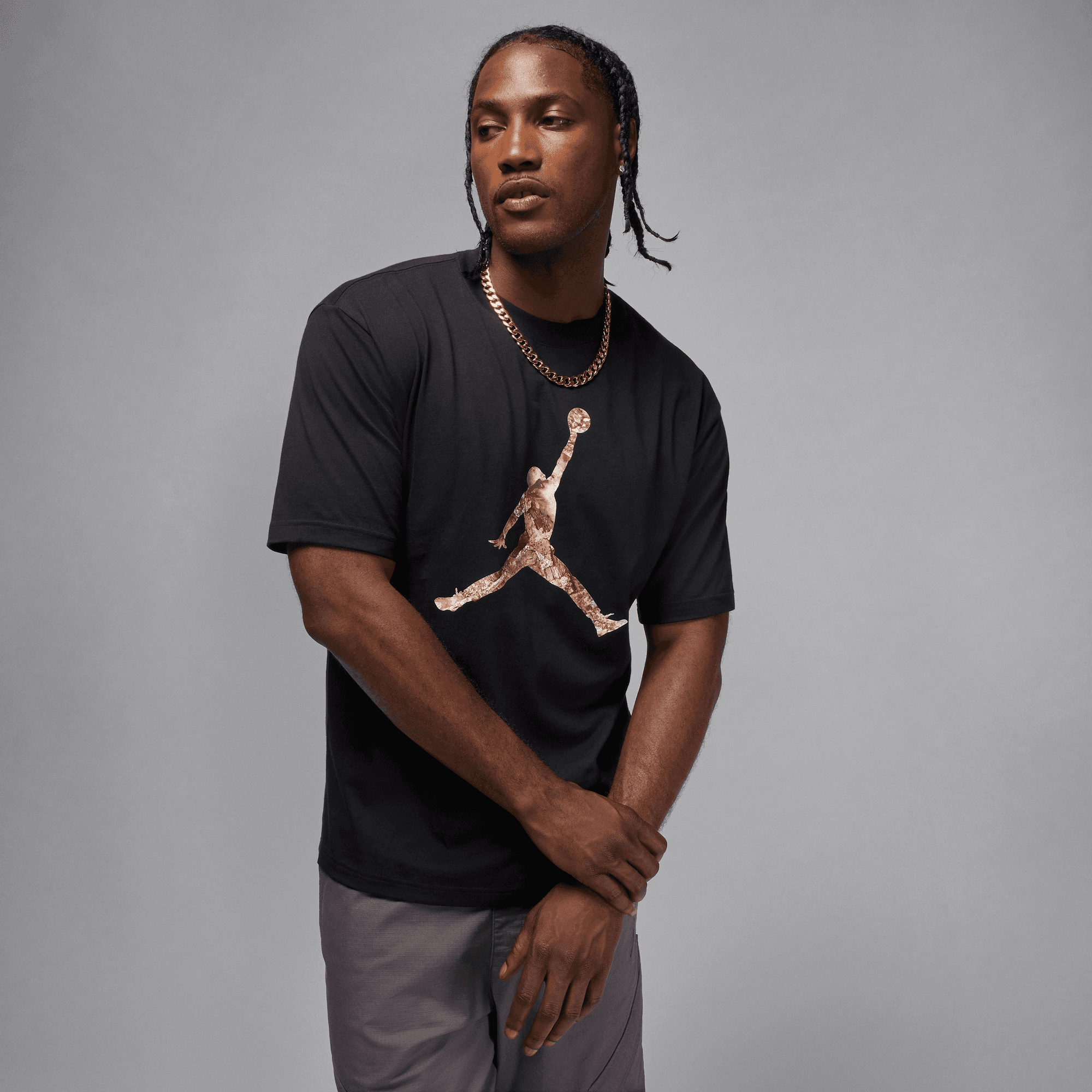 JORDAN BROOKLYN MEN'S REALTREE JUMPMAN T-SHIRT