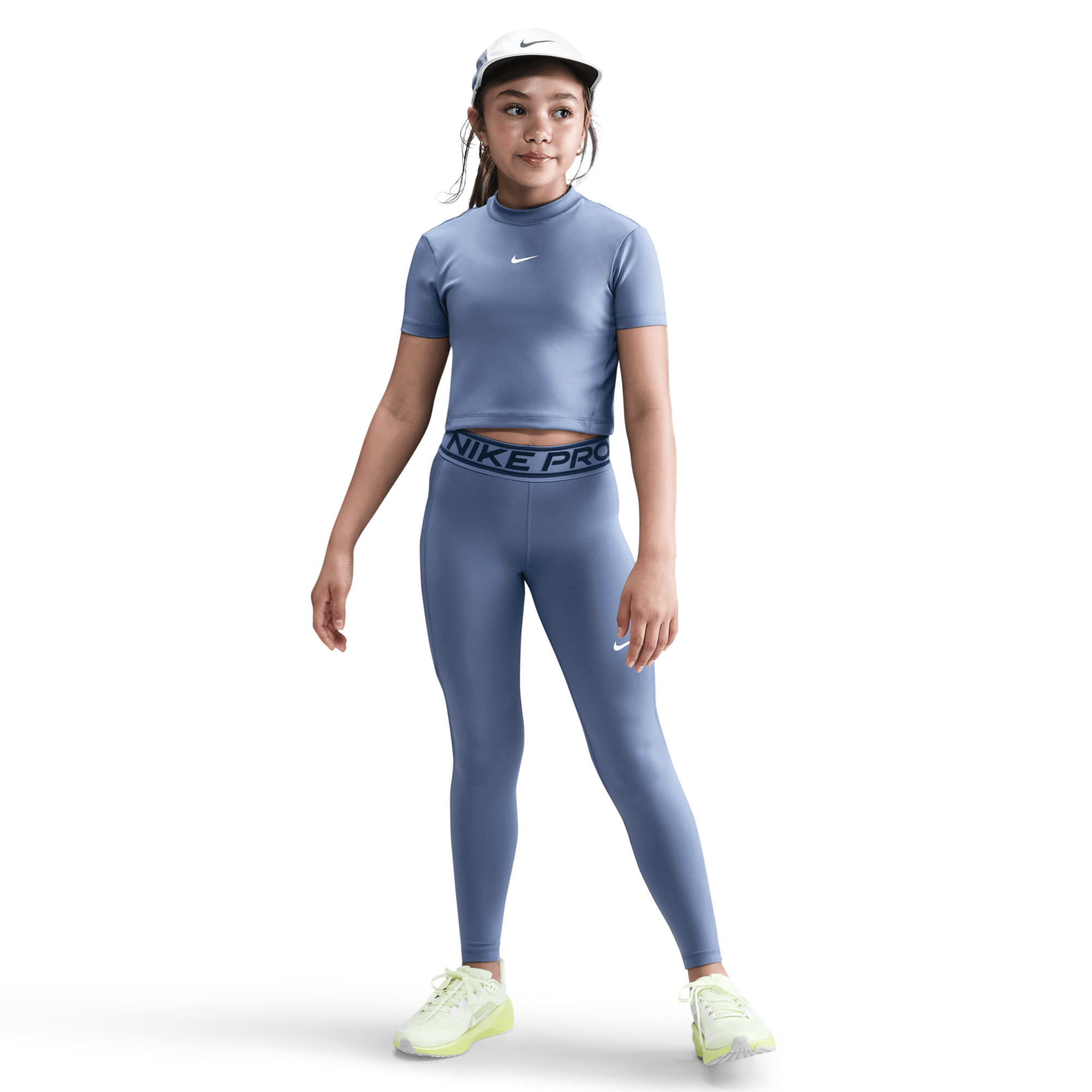 NIKE PRO GIRLS' MID-RISE LEGGINGS