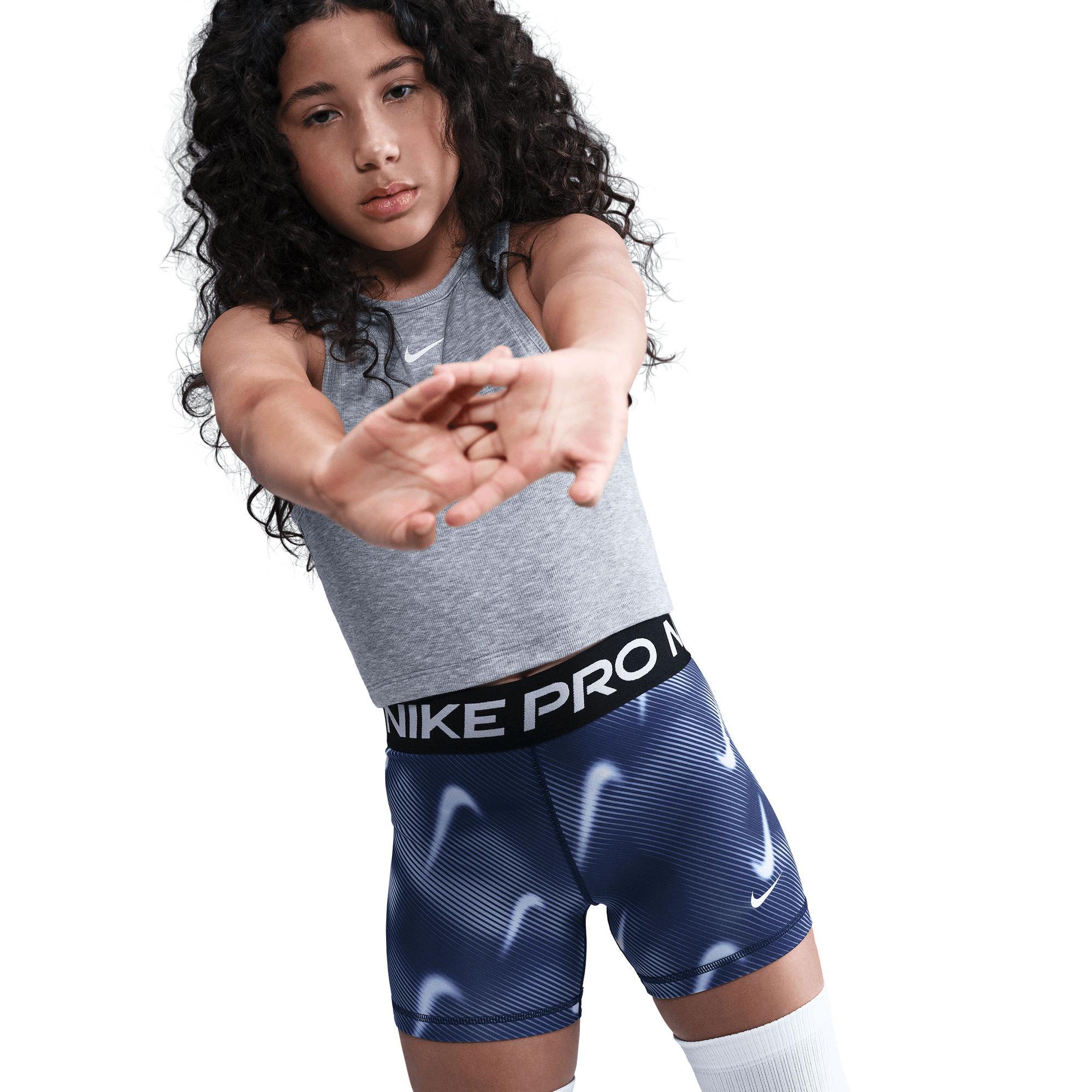 NIKE PRO BIG KIDS' (GIRLS') DRI-FIT 3" SHORTS